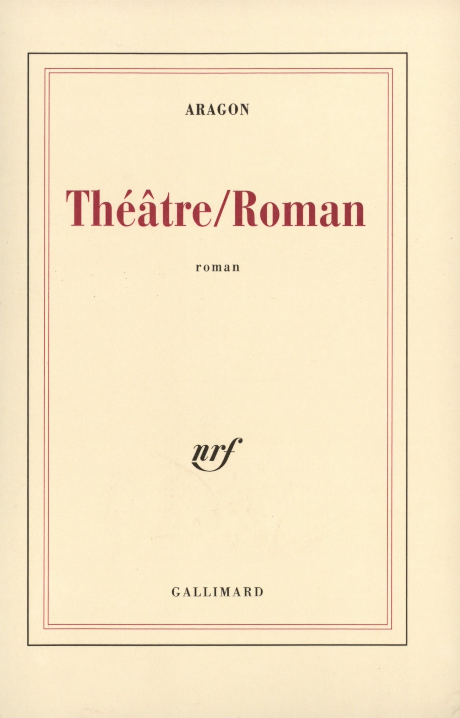 Théâtre/Roman 9782070290369