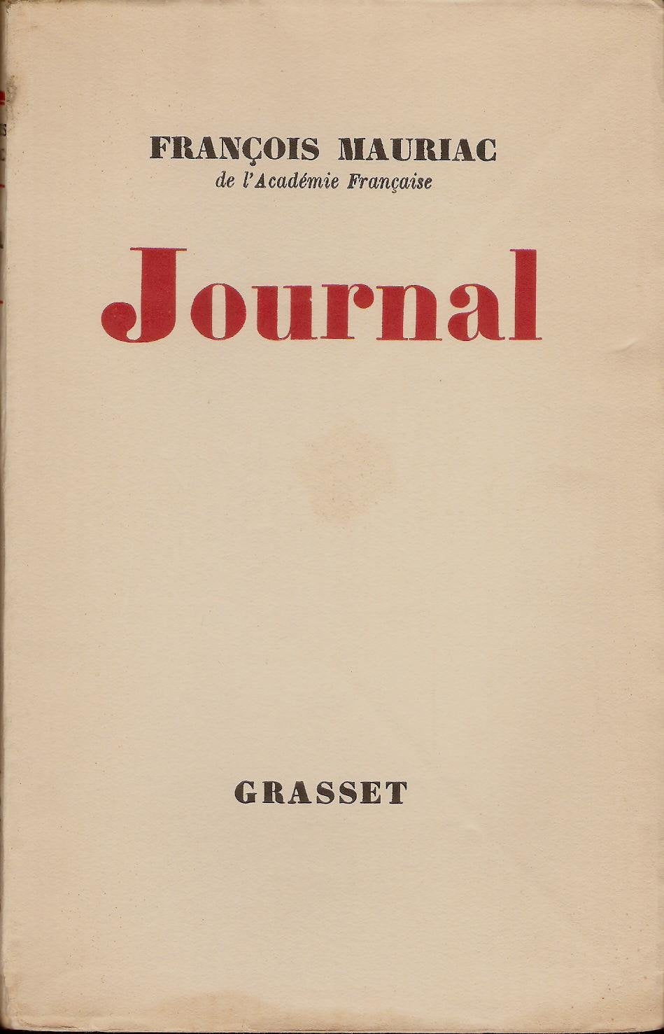 François Mauriac - Journal - exemplaire sur Alfa n°50/580