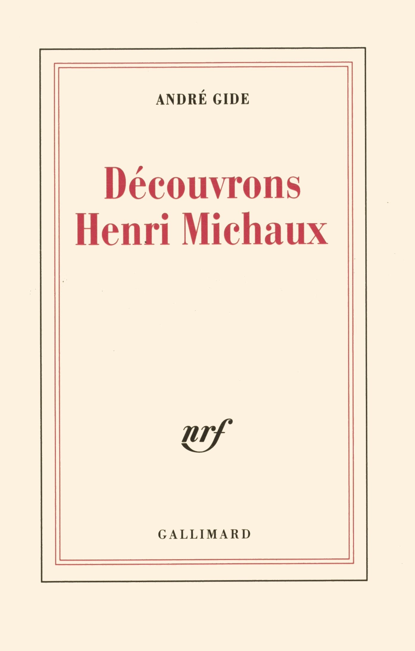 Découvrons Henri Michaux 9782070227846
