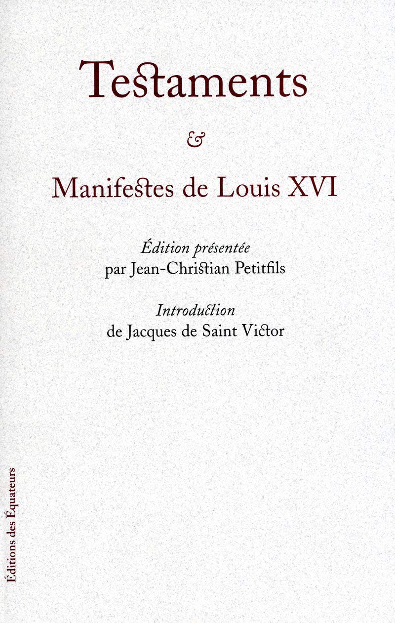 TESTAMENTS LOUIS XVI 9782849901427