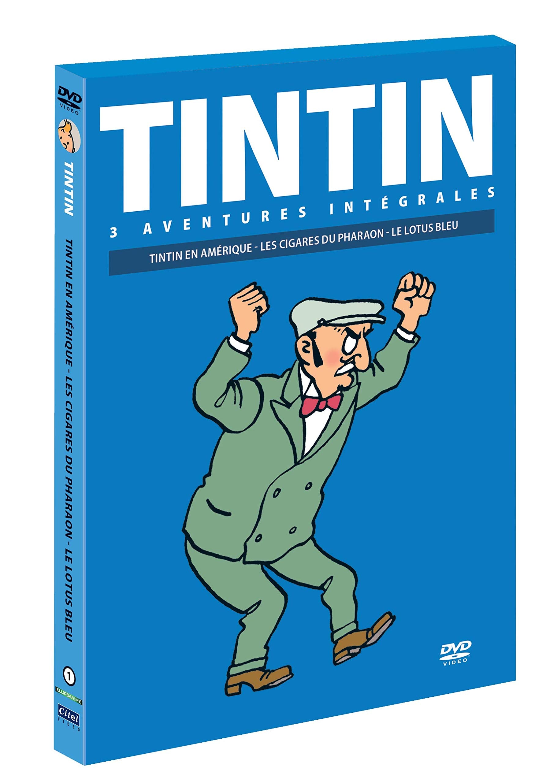 Tintin - 3 aventures - Vol. 1 : Les Cigares de Pharaon + Le Lotus Bleu + Tintin en Amérique ( La couverture peut varier ) 3309450030467