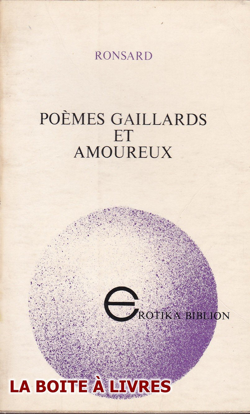 Poèmes Gaillards et Amoureux Érotika Biblion