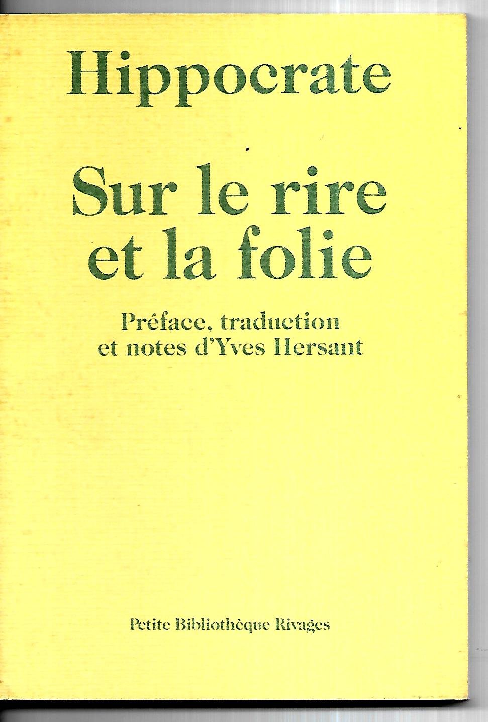 Sur le rire et la folie 9782869302358