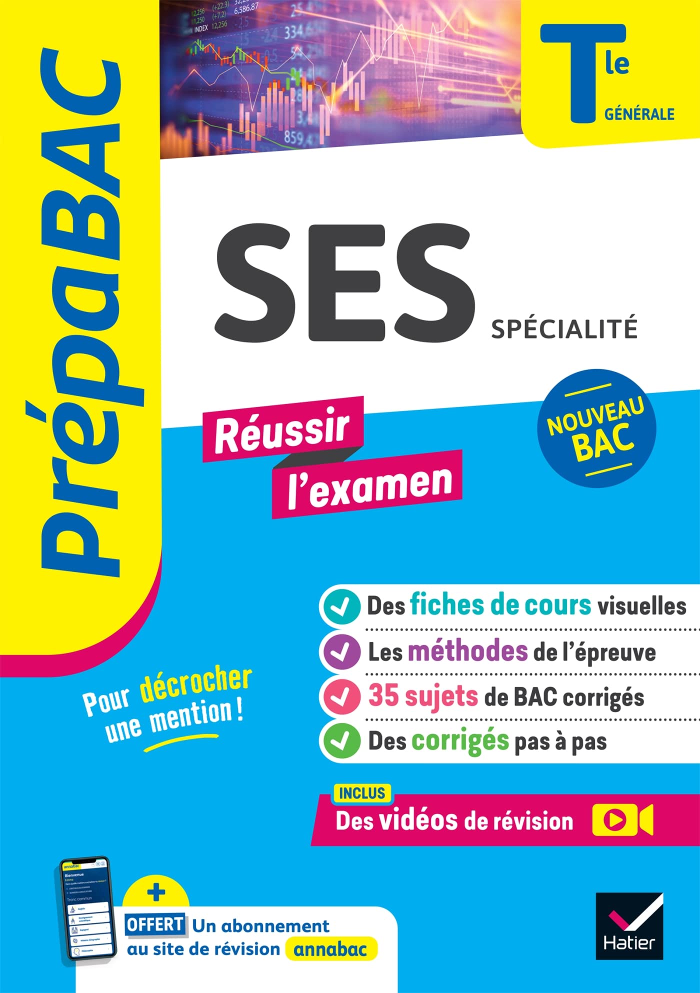 Prépabac Réussir l'examen - SES Tle générale (spécialité) - Bac 2026: fiches de révision, sujets de bac corrigés & vidéos 9782401094635