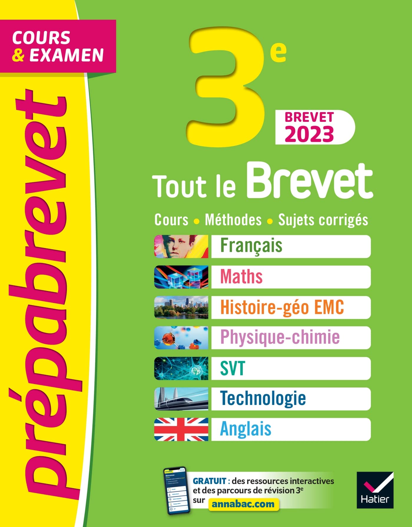 Prépabrevet Tout le brevet 2024 3e (toutes les matières): tout-en-un pour réussir sa 3e et son brevet 9782401086777