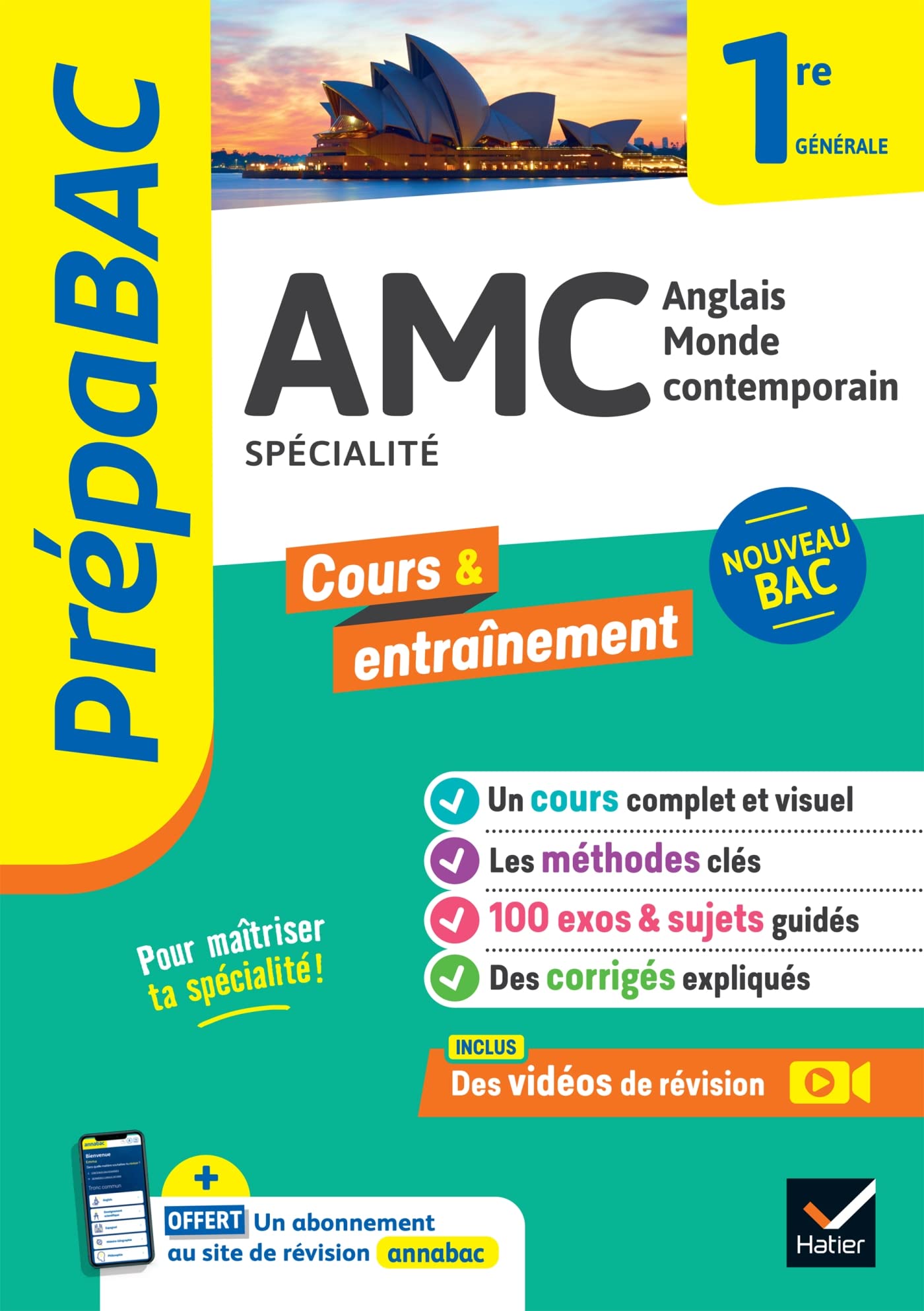 Prépabac - AMC (Anglais monde contemporain) 1re générale (spécialité): cours, méthodes & entraînement (programme de Première) 9782401094987