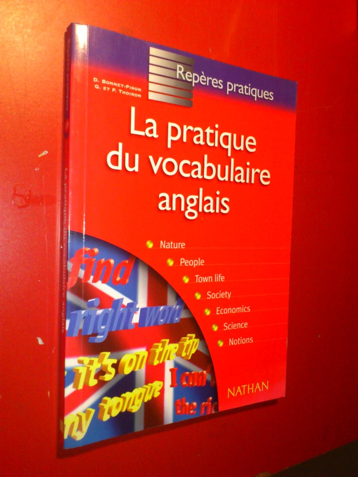 PRATIQUE VOCABULAIRE ANGLAIS 9782091824383