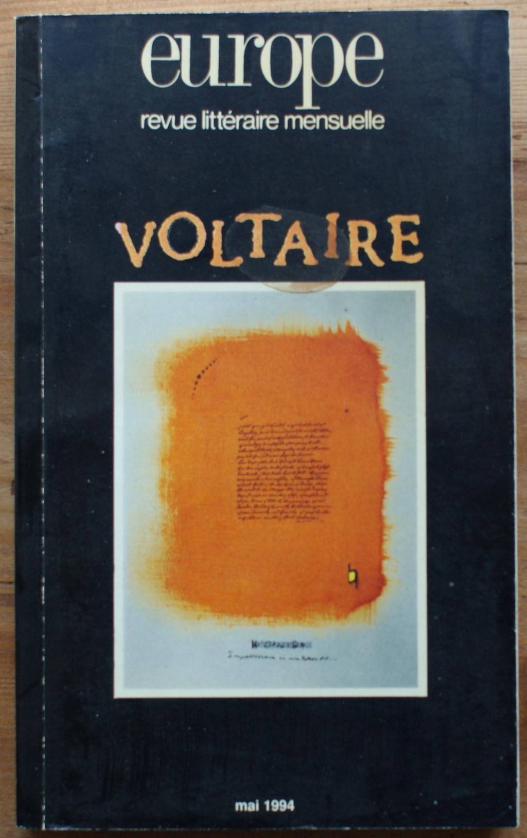 Voltaire -europe revue littéraire mensuelle n°781 mai 1994
