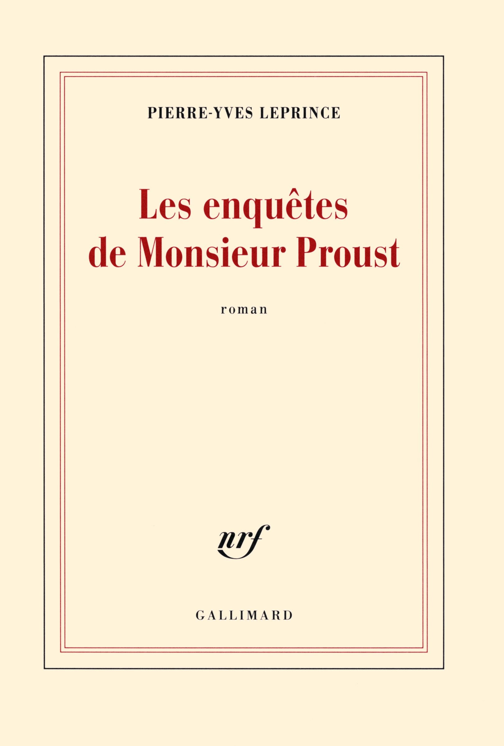 Les enquêtes de Monsieur Proust 9782070145010