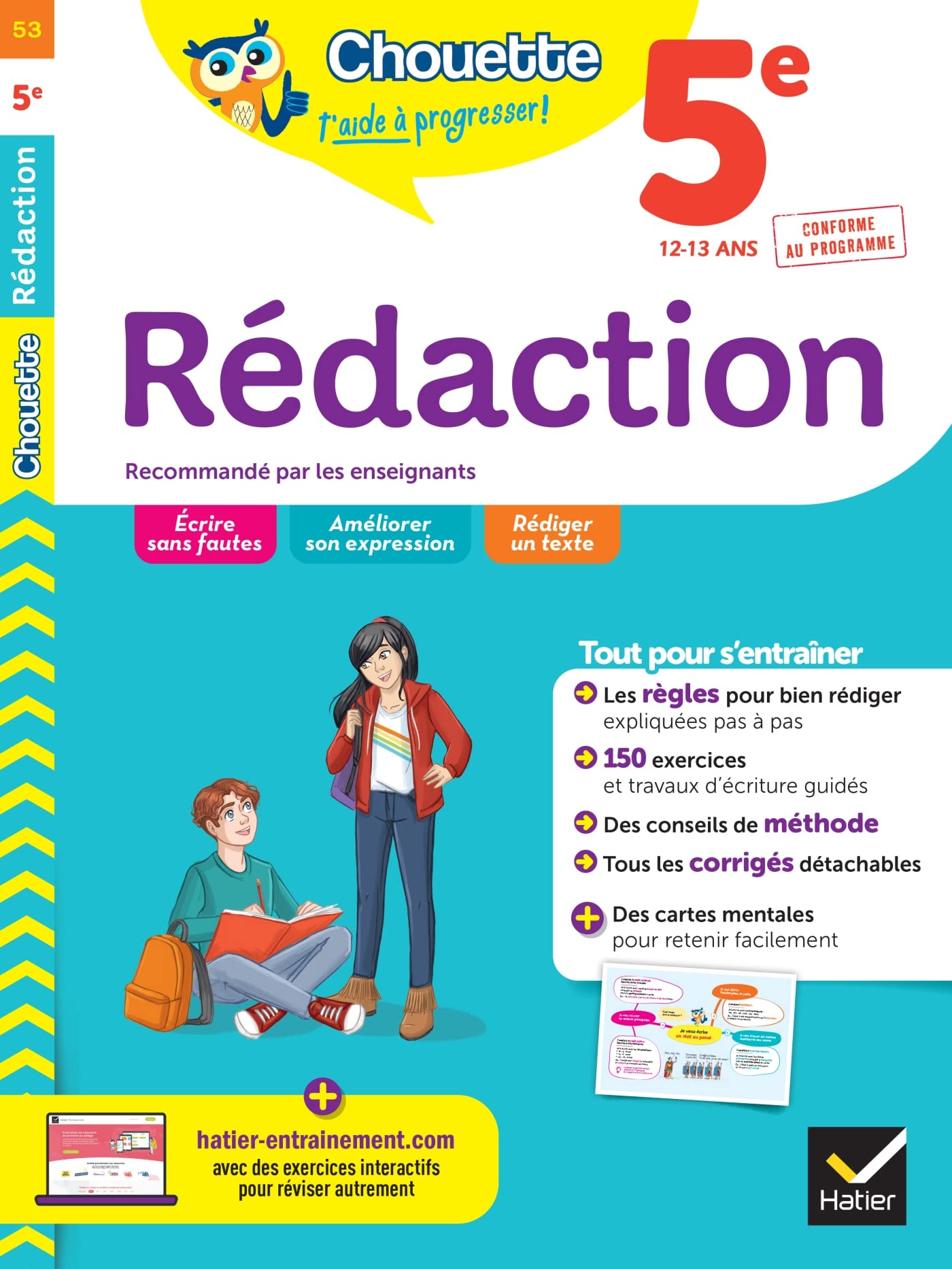 Chouette - Rédaction 5e: cahier de révision et d'entraînement recommandé par les enseignants 9782401085107