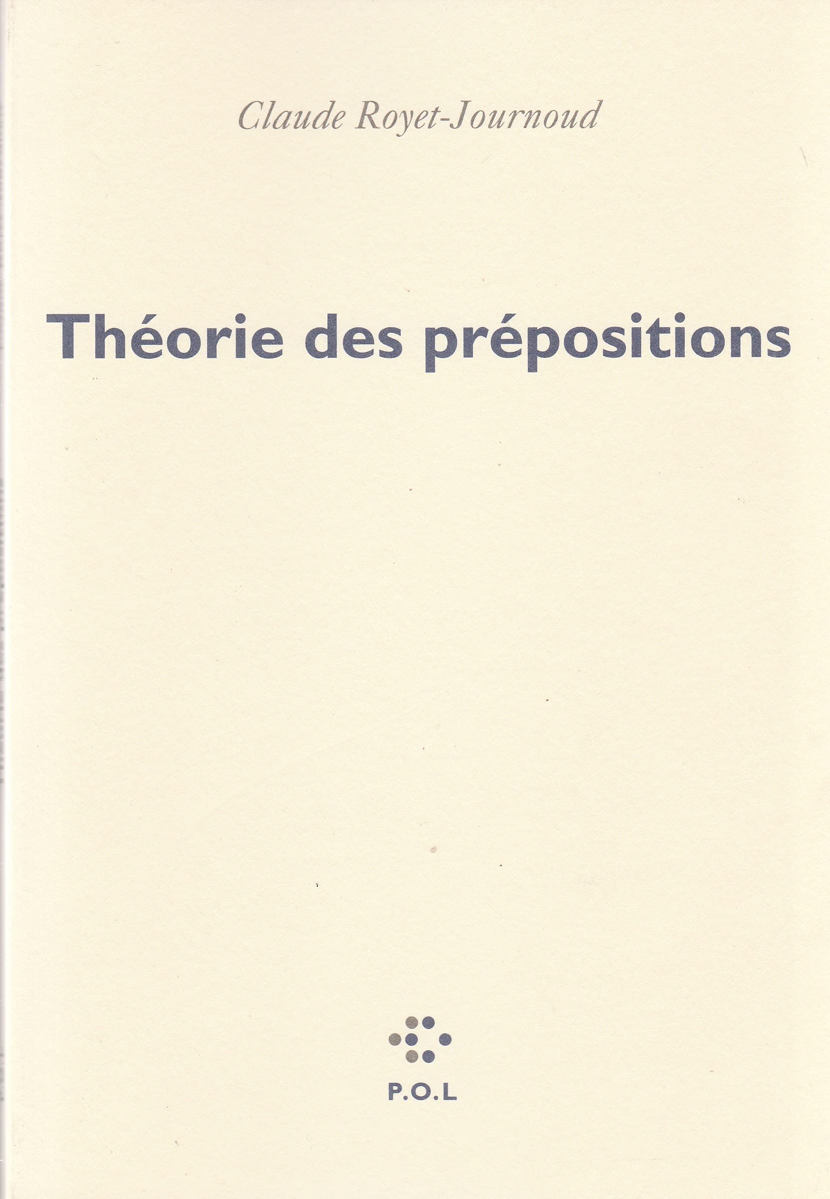 Théorie des prépositions 9782846822008