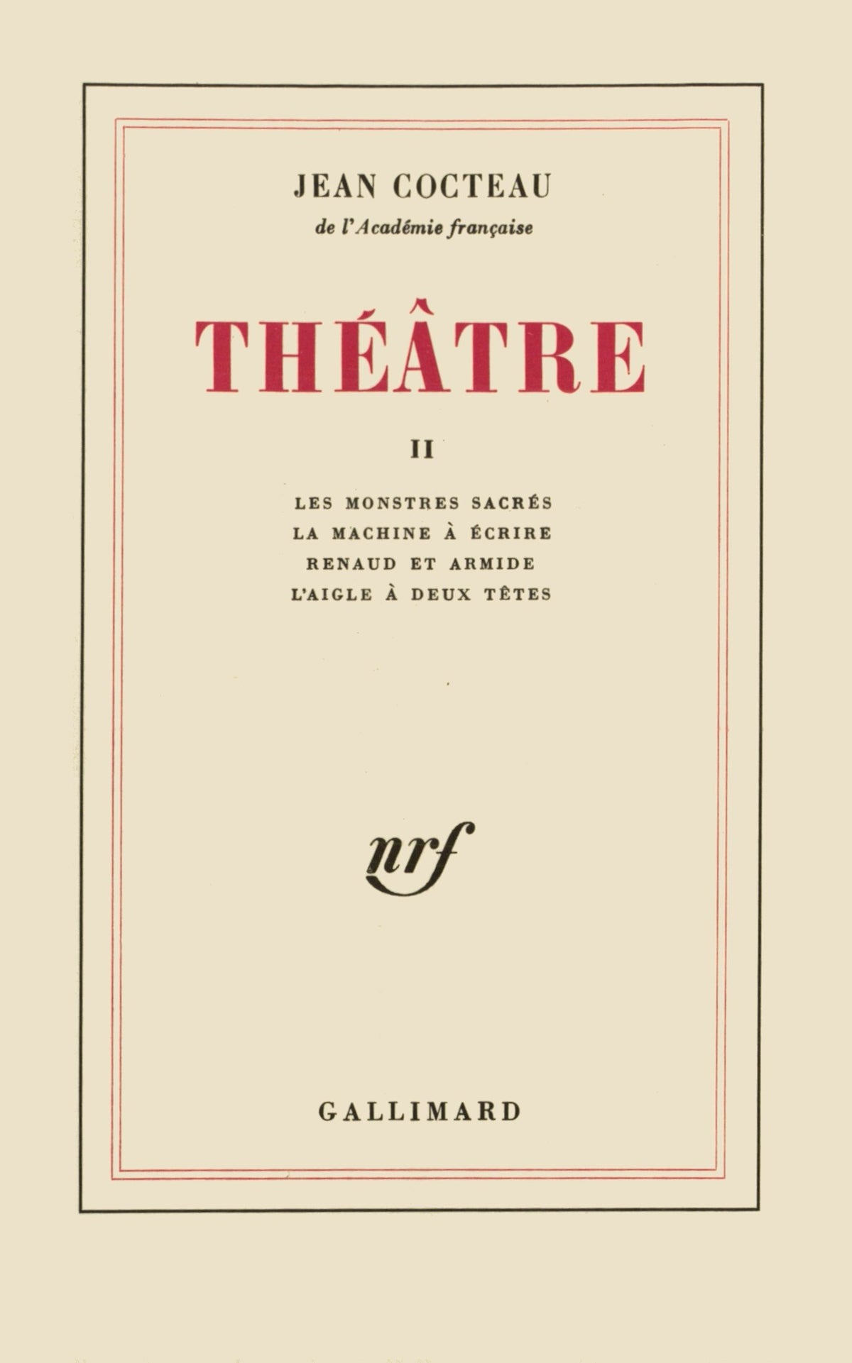 Théâtre, tome 2 9782070215850