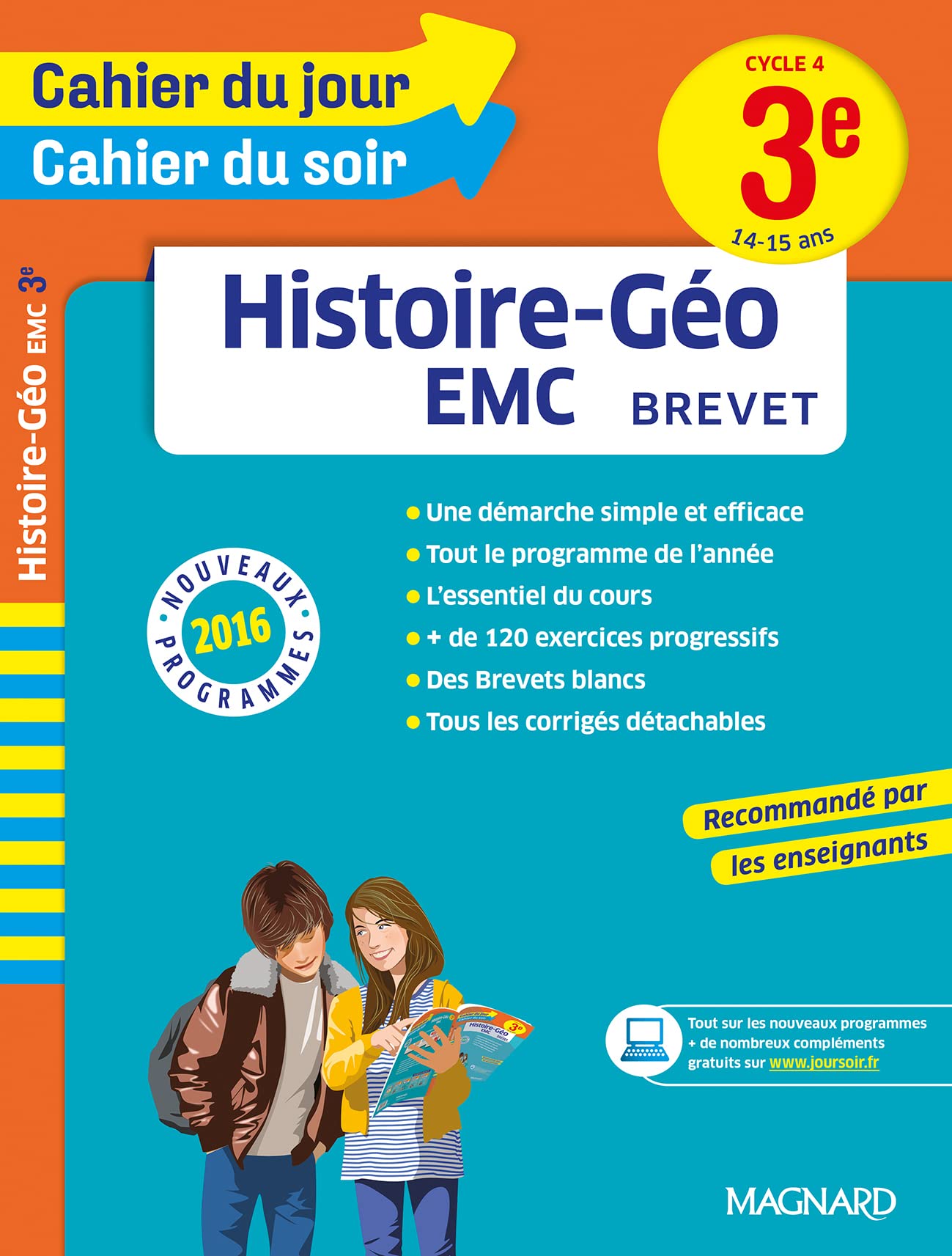 Cahier du jour/Cahier du soir Histoire-Géo-EMC 3e - Nouveau programme 2016 9782210753532