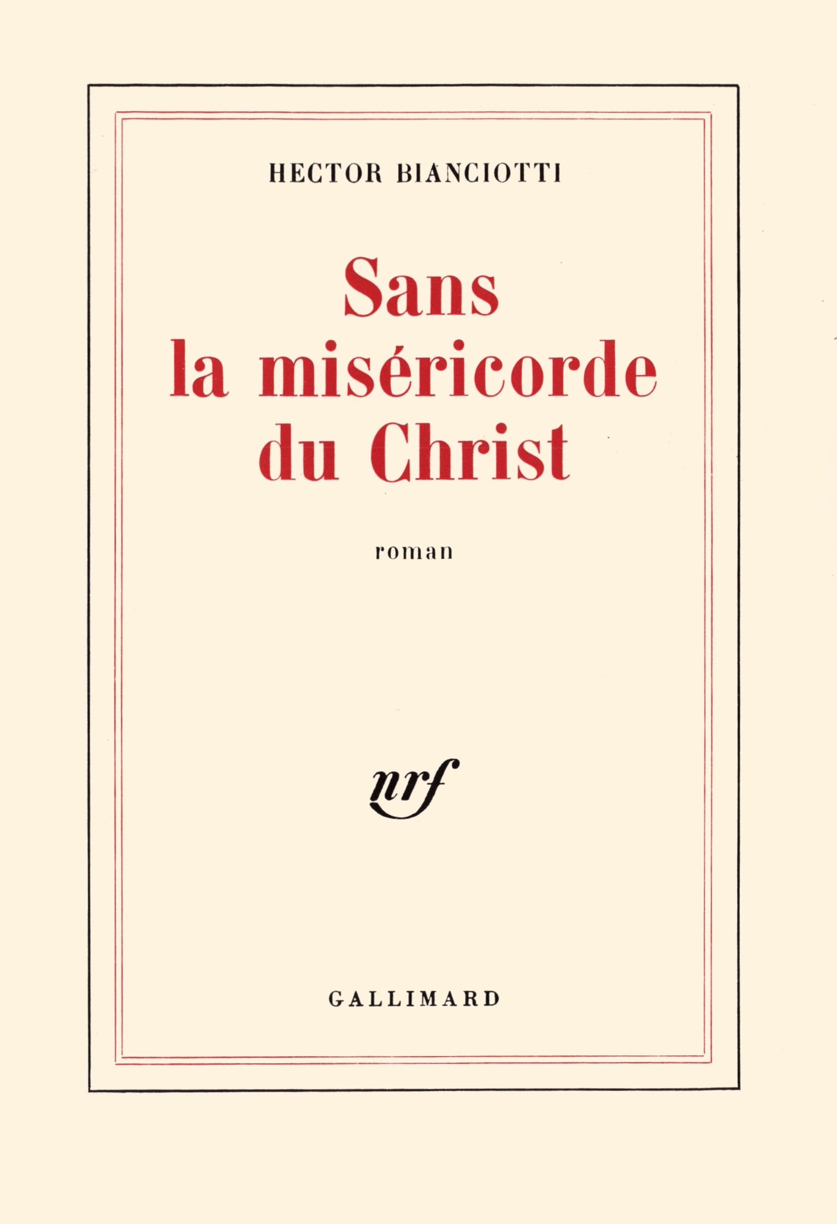 Sans la miséricorde du Christ 9782070704729
