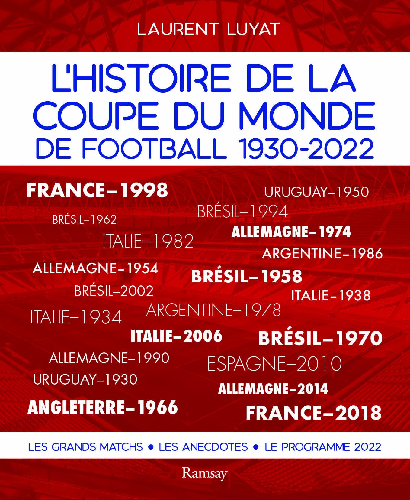 L'histoire de la coupe du monde de football 1930-2022: Les grands matchs, les anecdotes, le programme 2022 9782812203947