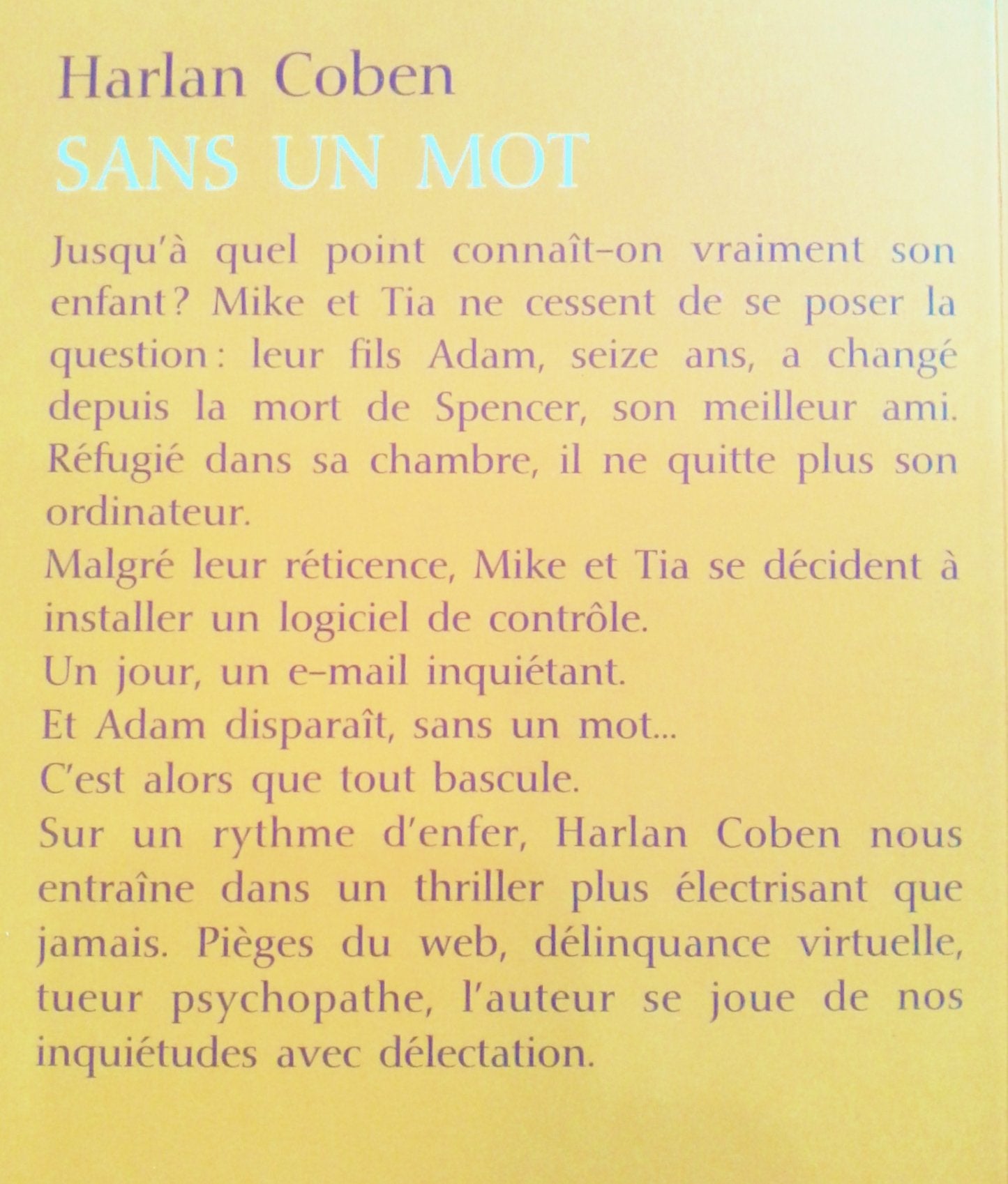 Sans un mot 9782840119241