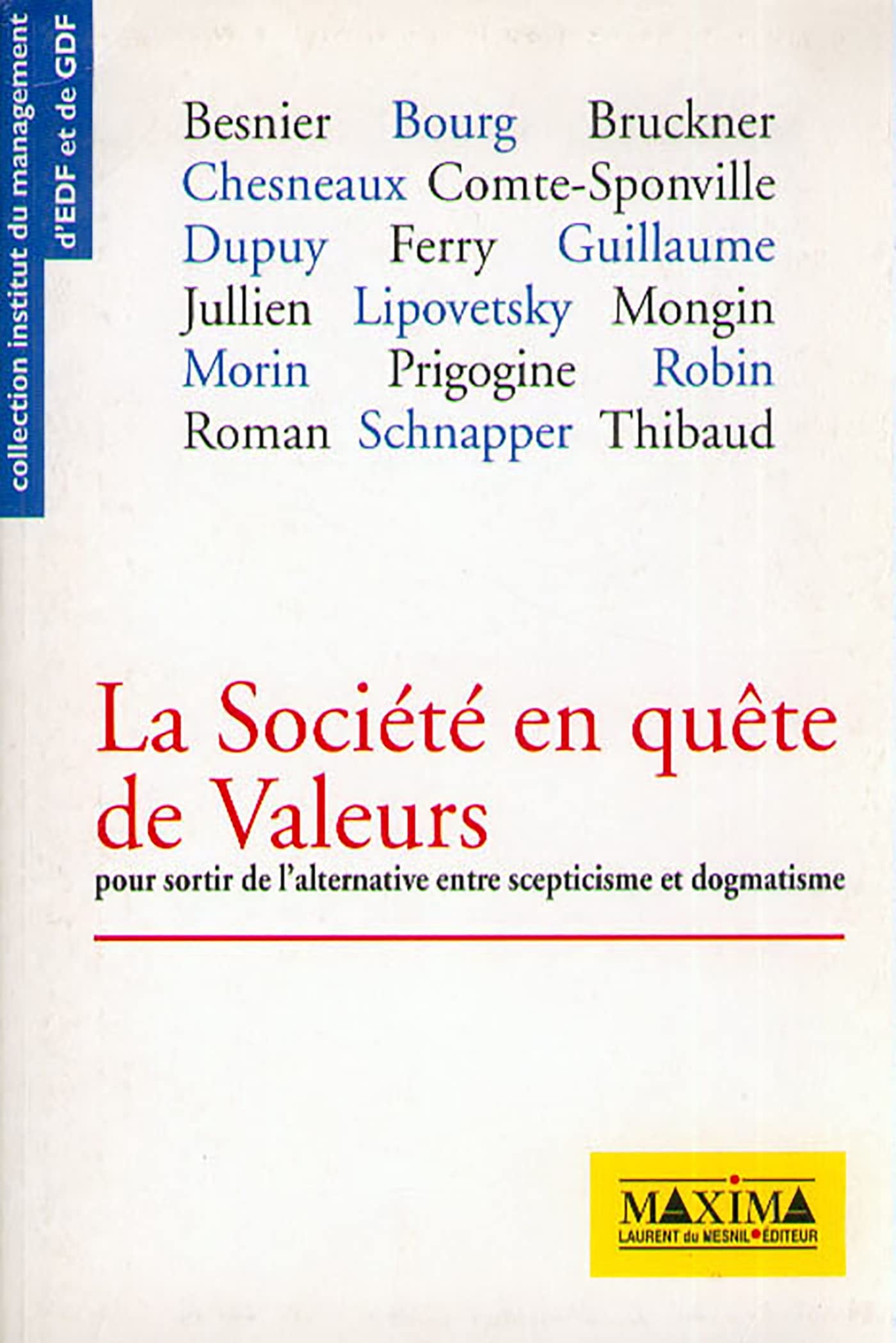 La Société en quête de valeurs 9782840011248