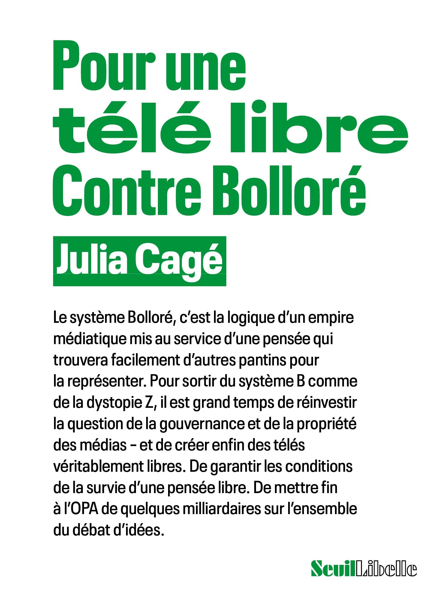 Pour une télé libre: Contre Bolloré 9782021497397
