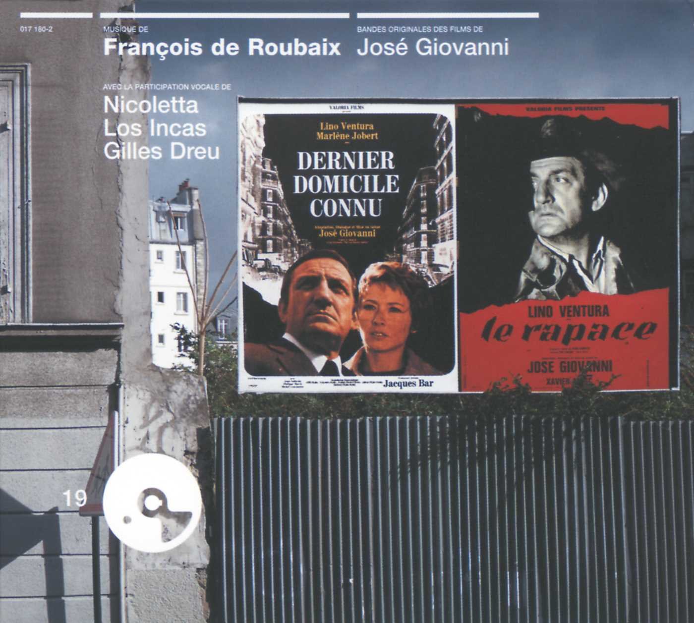 Bandes originales des film de José Giovanni (Dernier domicile connu / Le Rapace) 0044001718021