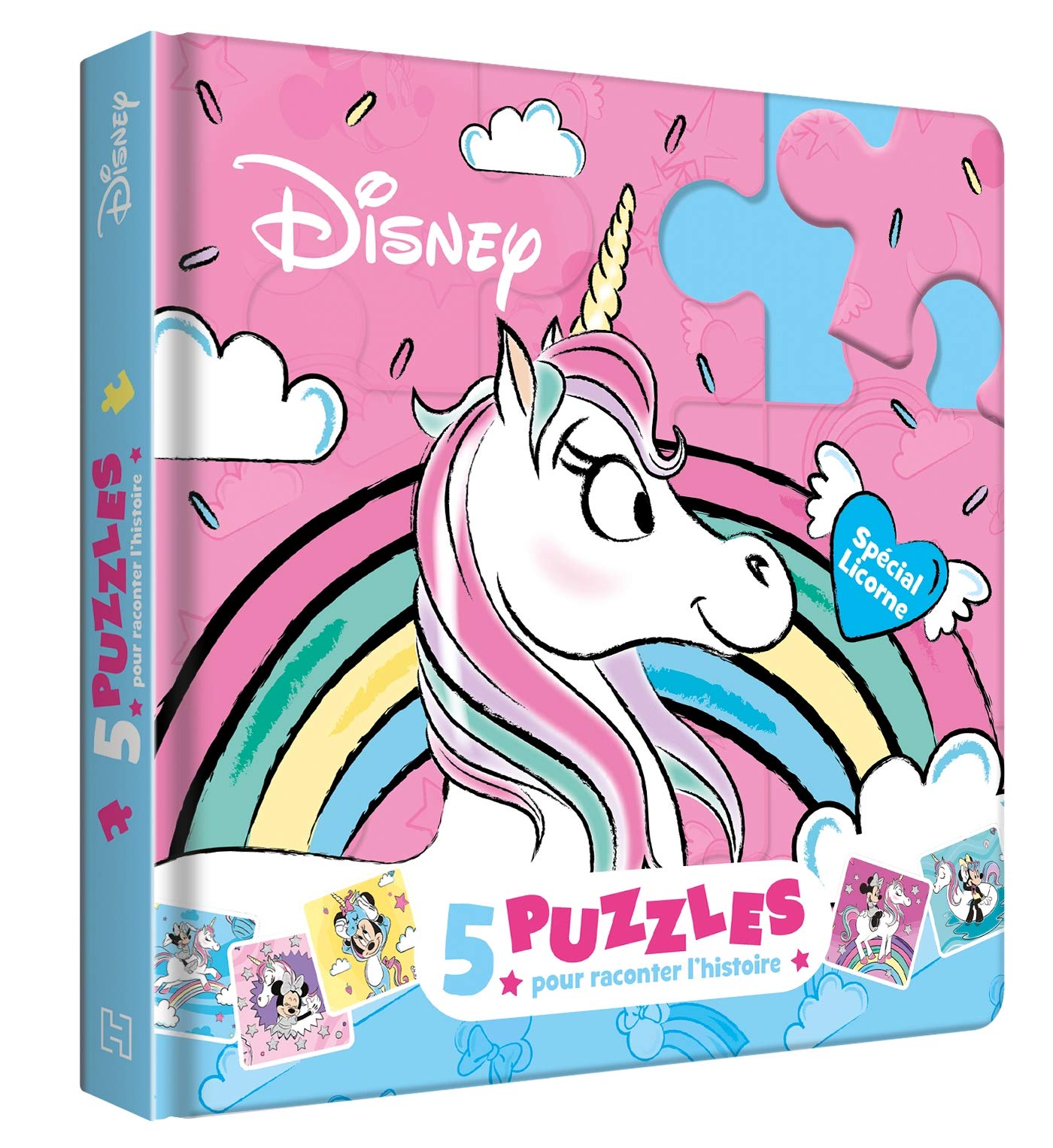 MINNIE - Mon Petit Livre Puzzle - 5 puzzles 9 pièces - Spécial licorne - Disney 9782016287798