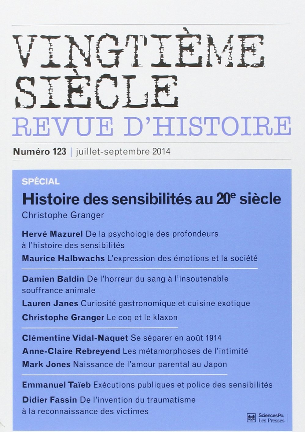Histoire des sensibilités au 20e siècle 9782724633863