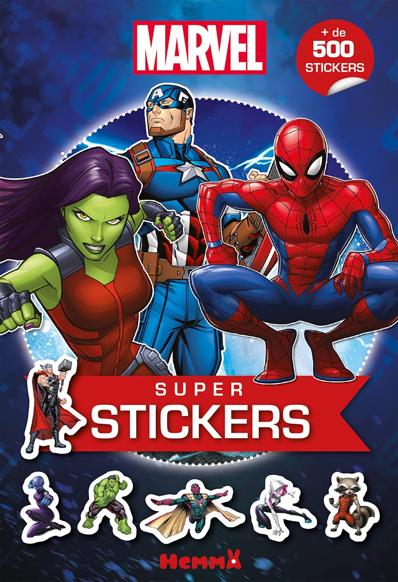 Marvel - Super stickers - Bloc de coloriages avec stickers - Dès 5 ans 9782508050572