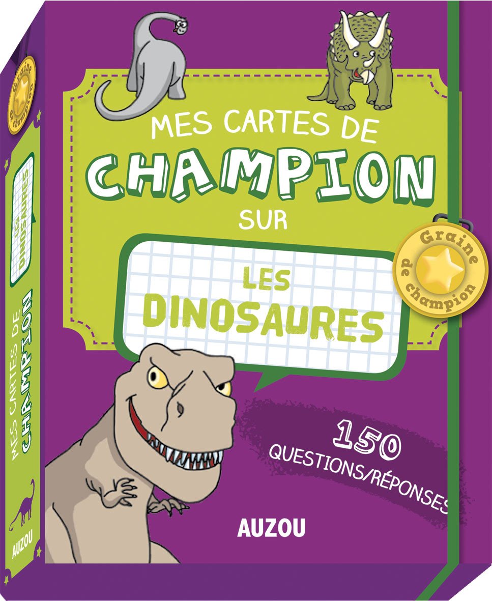 MES CARTES DE CHAMPION SUR LES DINOSAURES 9782733829011