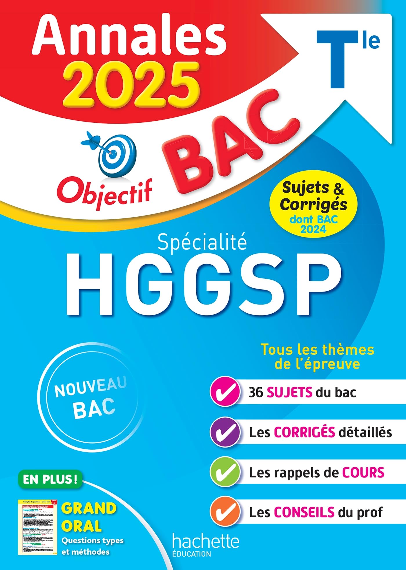 Annales Objectif BAC 2025 - Spécialité HGGSP - sujets et corrigés 9782017268949