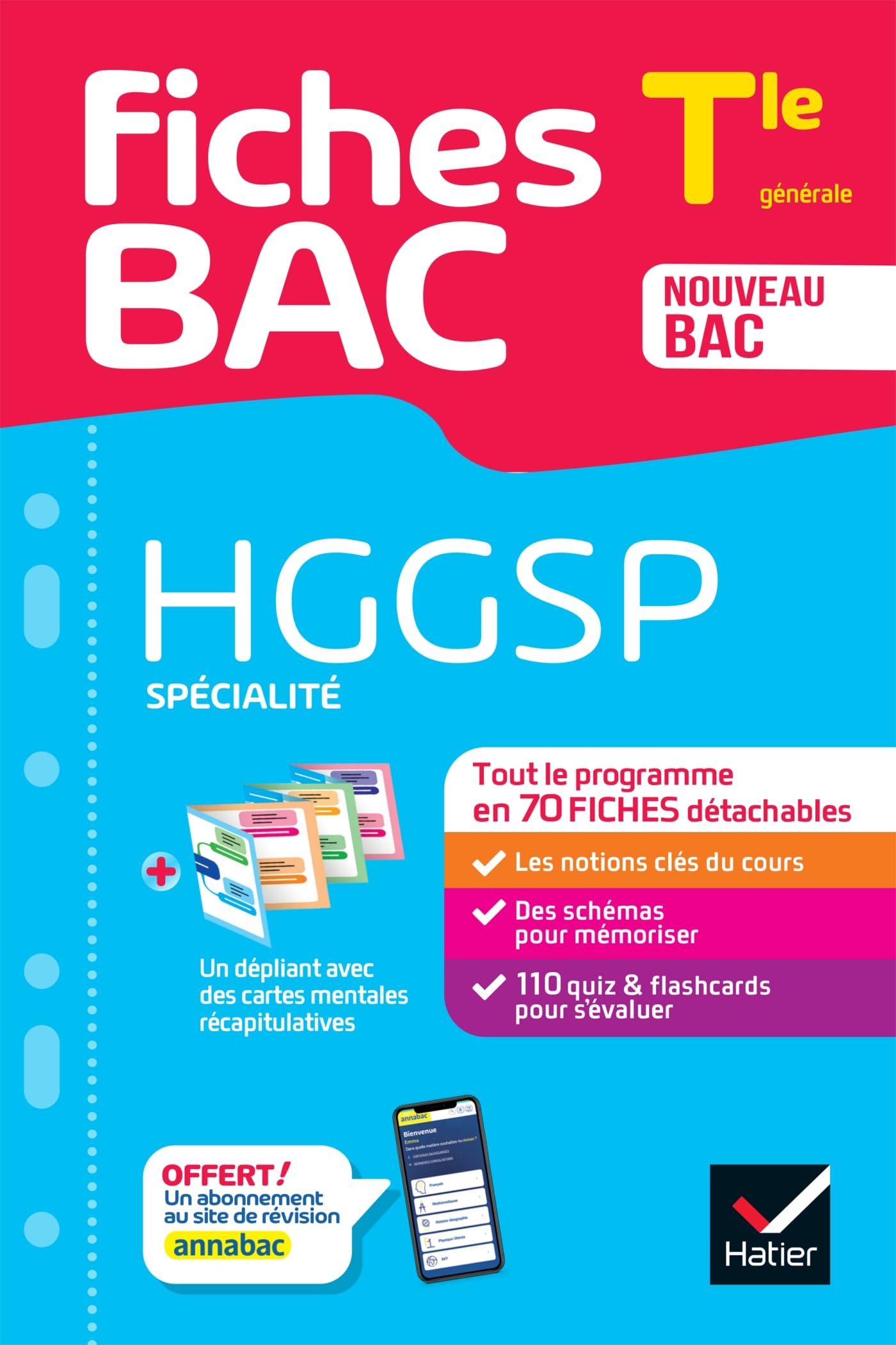 Fiches bac - HGGSP Tle (spécialité) - Bac 2026: tout le programme en fiches de révision détachables 9782401104709