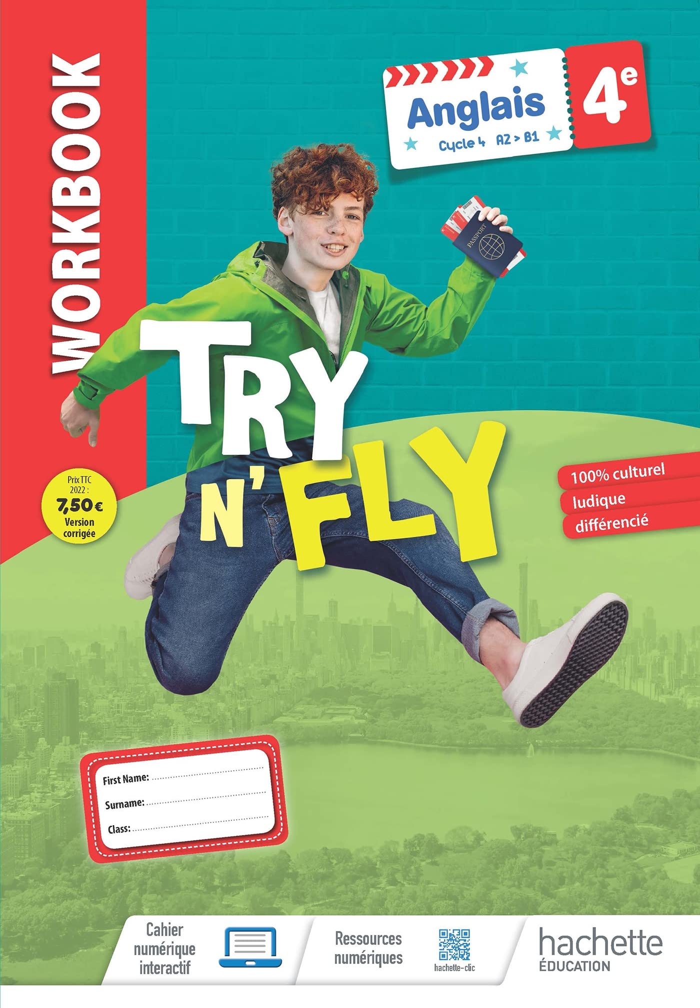 Anglais collège - Try n' Fly cycle 4 4e - Workbook - Ed. 2022 9782017030621