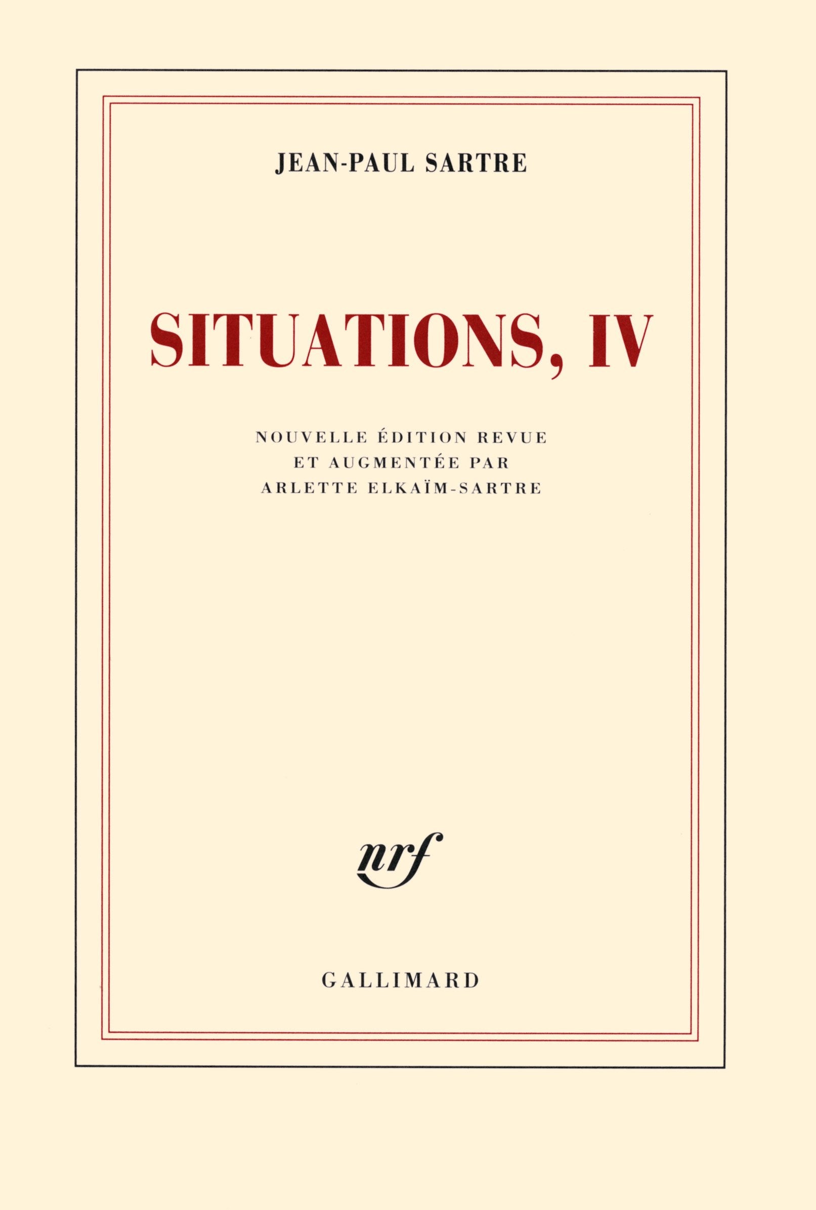 Situations (Tome 4-Avril 1950 - avril 1953) 9782070148875