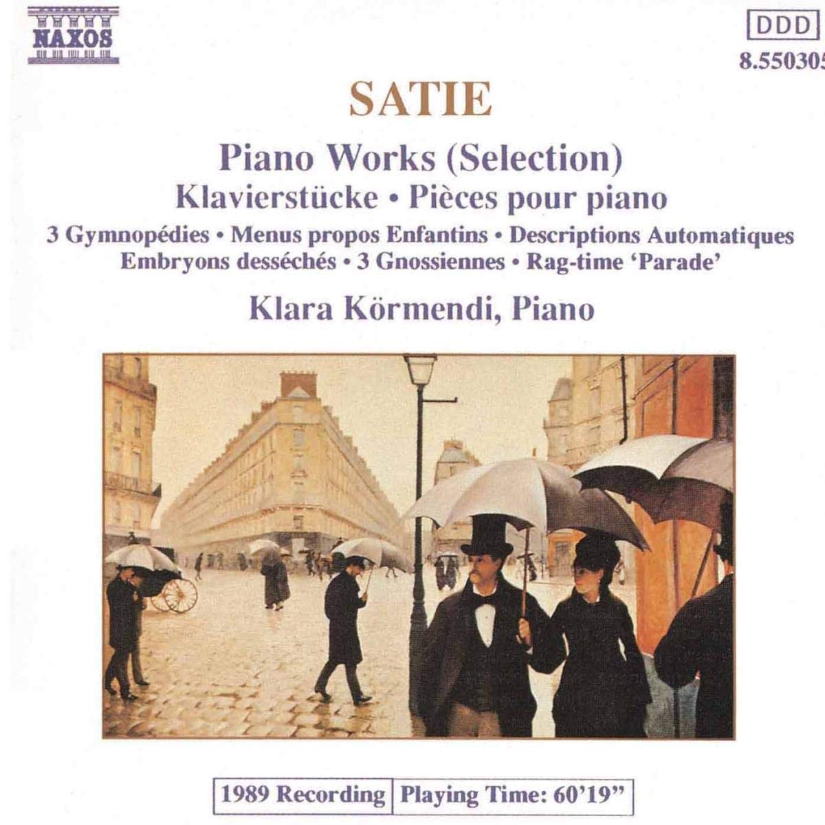 3 Gymnopédies / 3 Gnossiennes / Ragtime parade 4891030503052