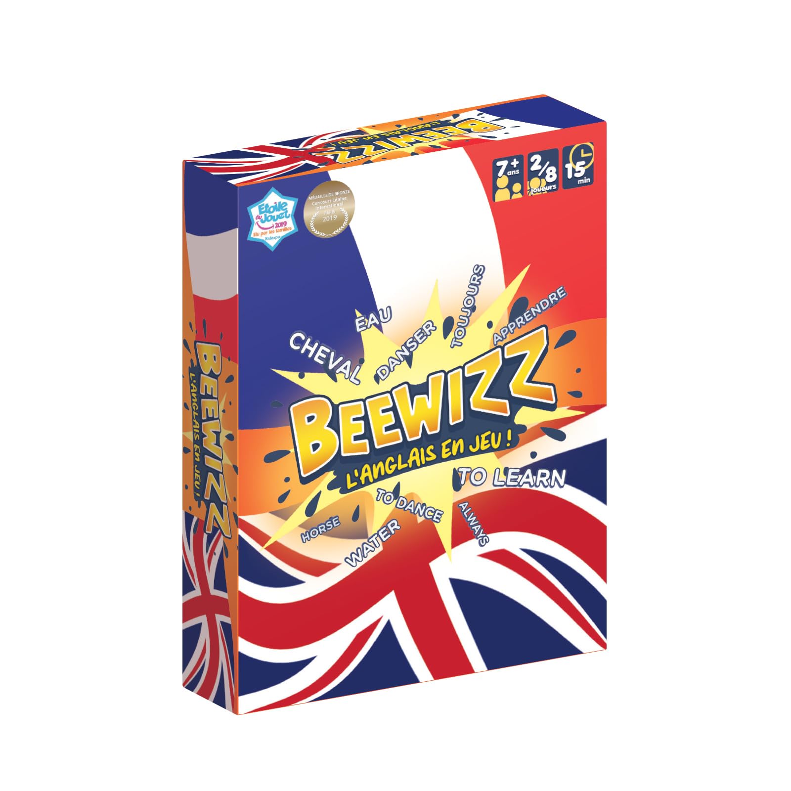 BEEWIZZ, L'ANGLAIS EN JEU - Meilleur jeu de l’année au Salon Kid Expo (prix des familles) - Jeu de cartes dès 7 ans - Nouvelle Édition - Jeu de société 3760288690269