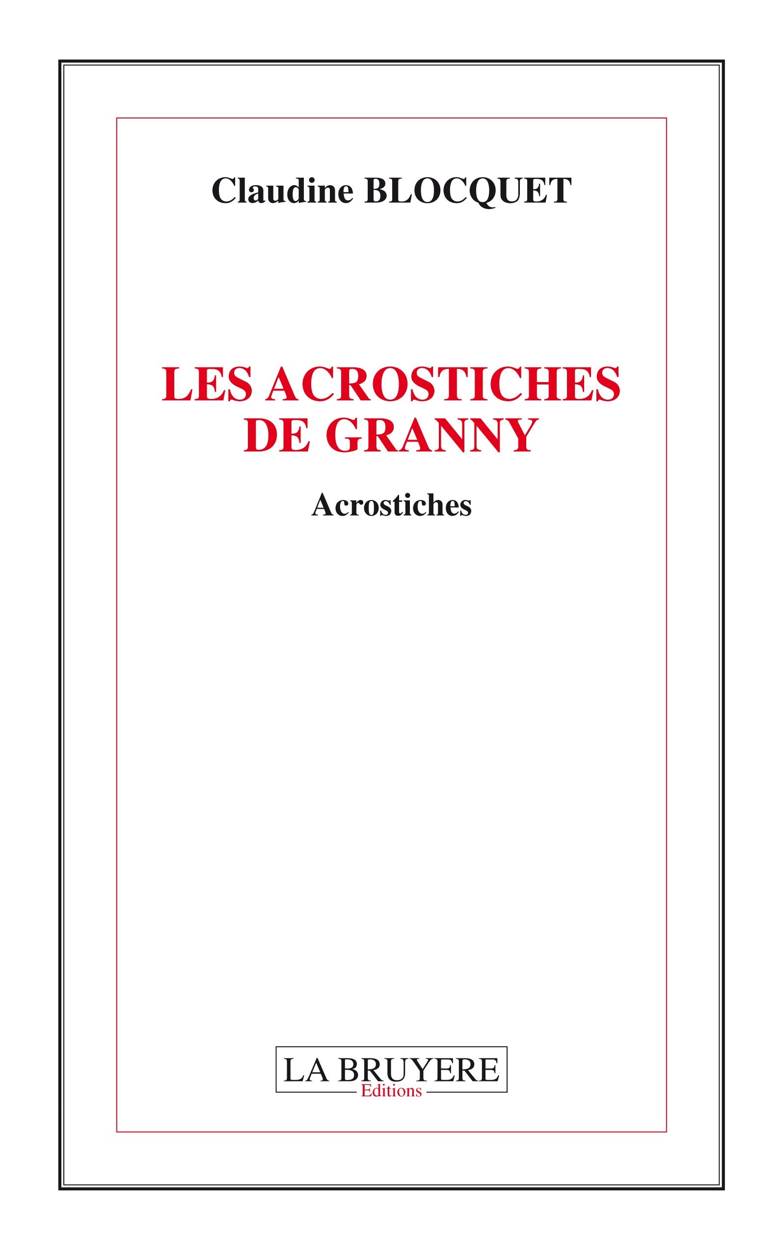 Les acrostiches de Granny 9782750010263