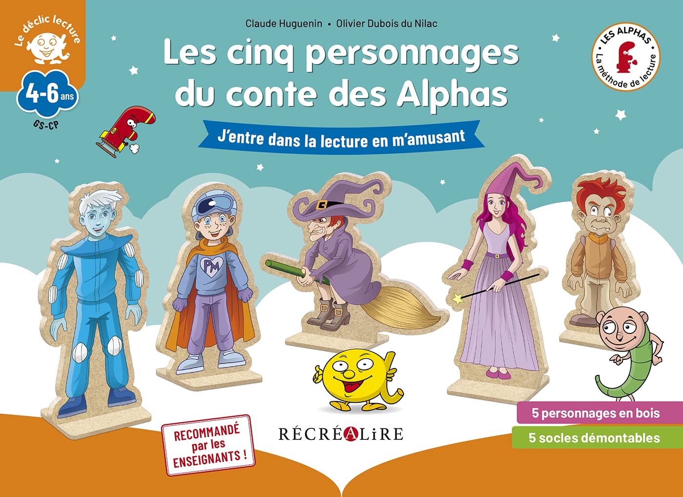 Les cinq personnages du conte des Alphas - Nouvelle édition en bois 3700686104395
