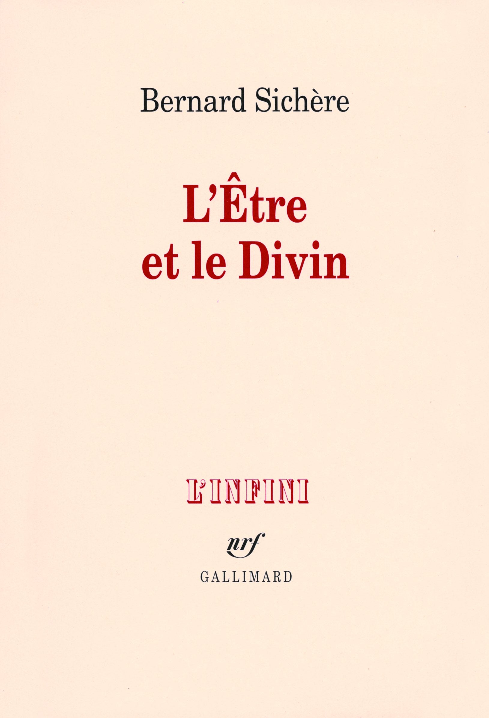 L'Être et le Divin 9782070762057