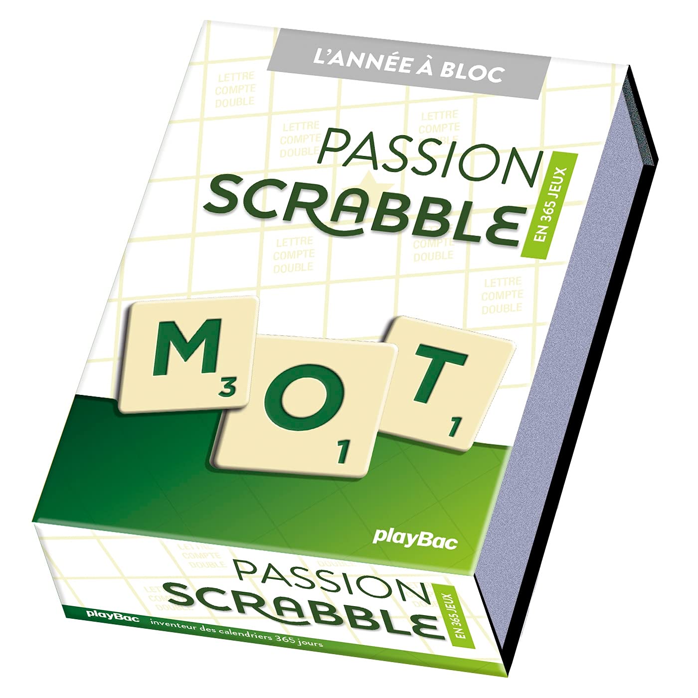 Calendrier Scrabble en 365 jours - L'Année à Bloc 9782809677256