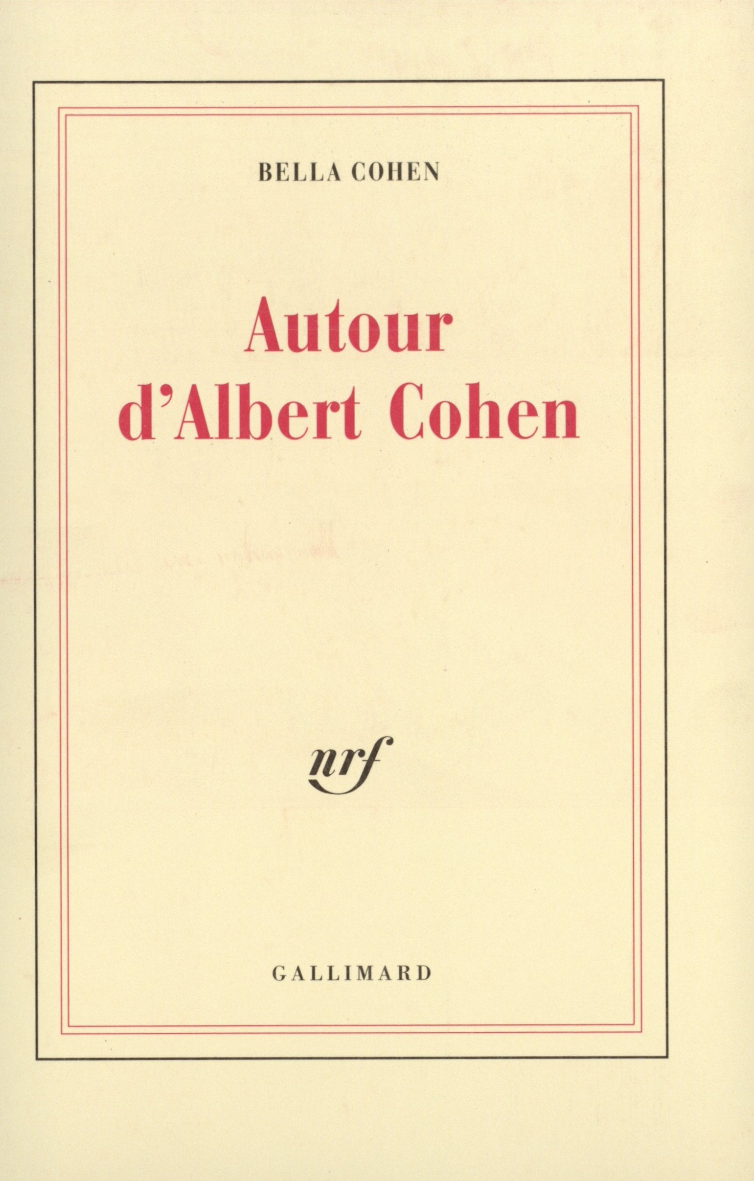 Autour d'Albert Cohen 9782070718665