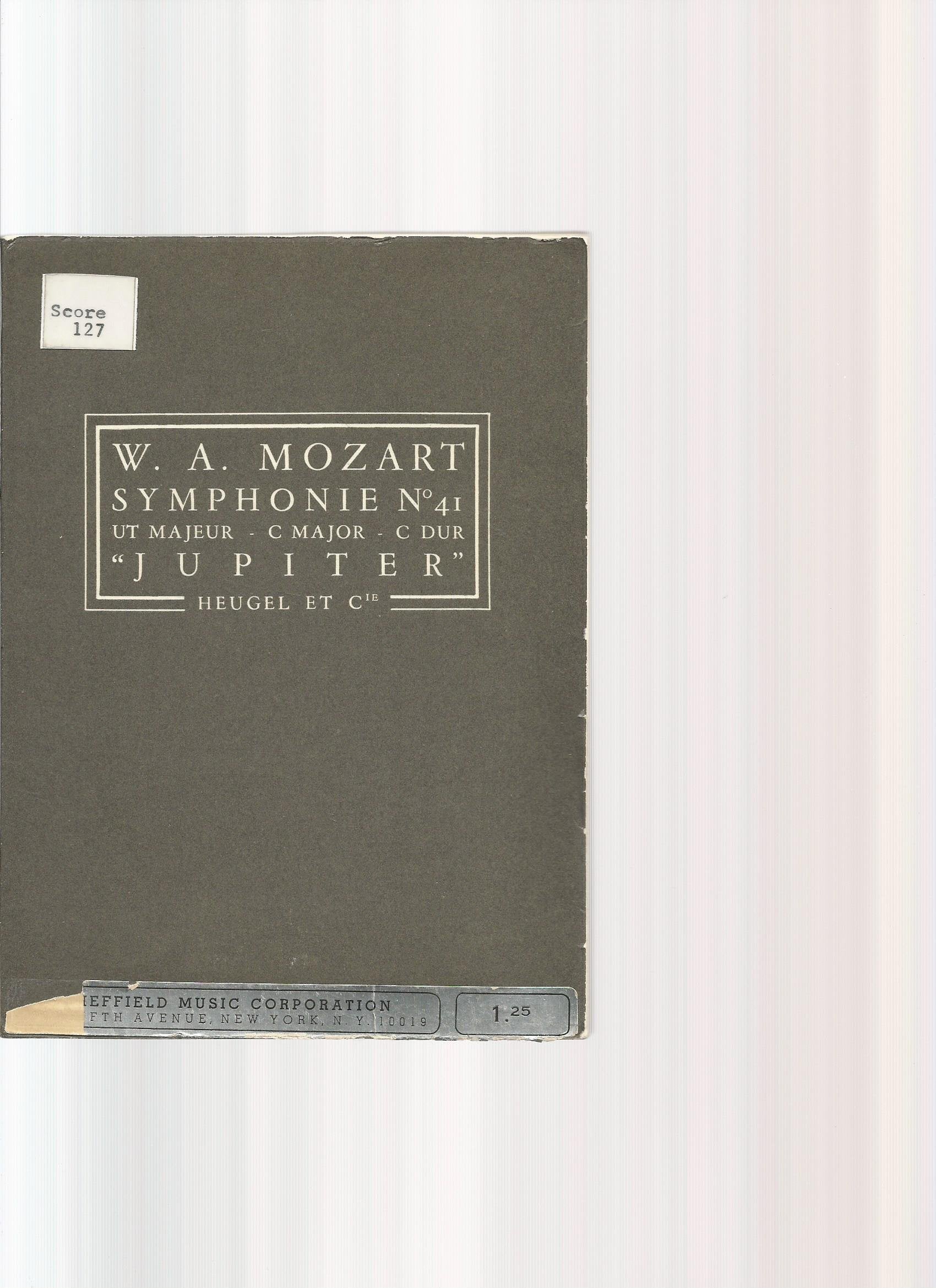 SYMPHONIE N°41 " JUPITER" - UT MAJEUR - C MAJOR - C DUR