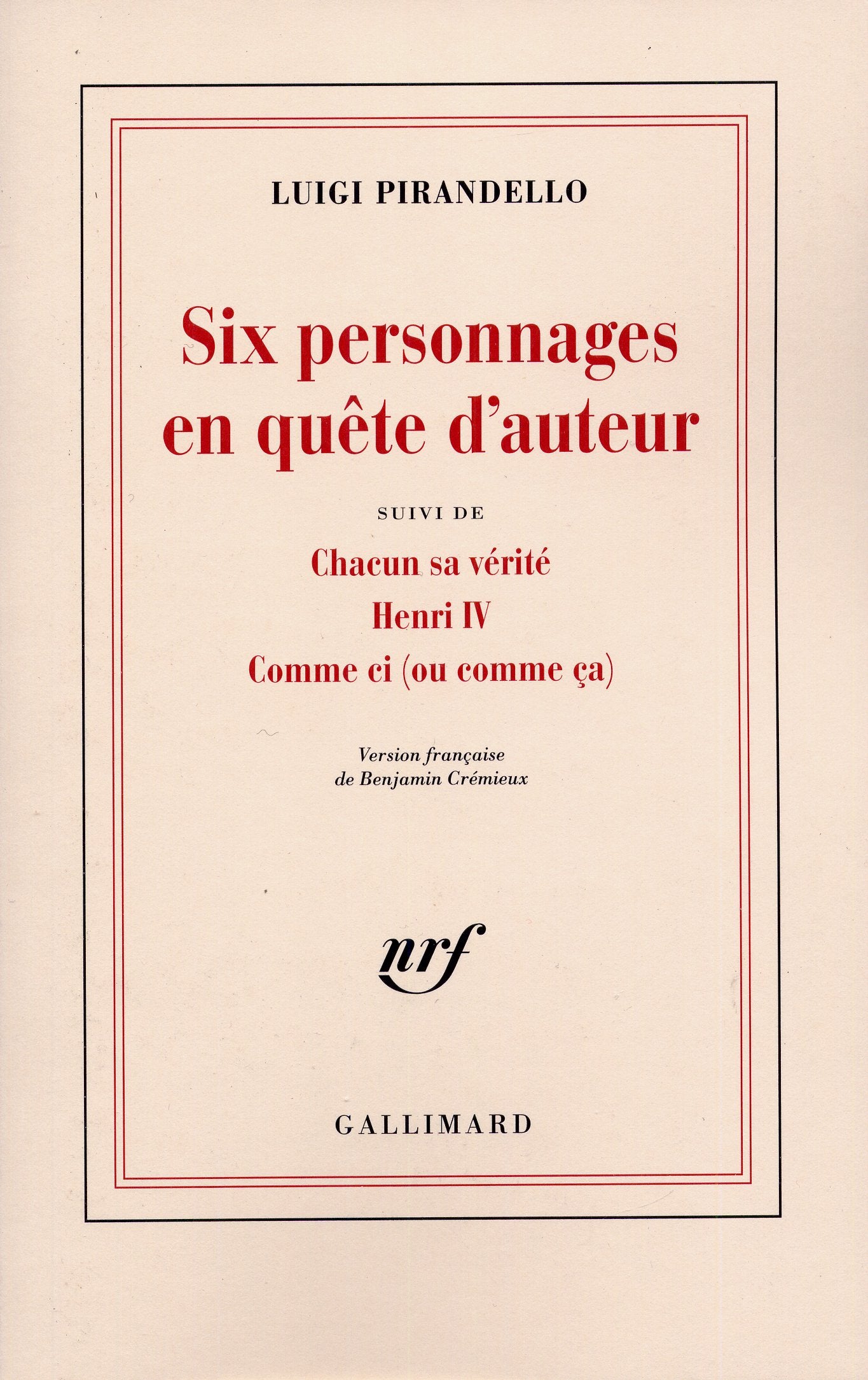 Théâtre (Tome 1) 9782070251179