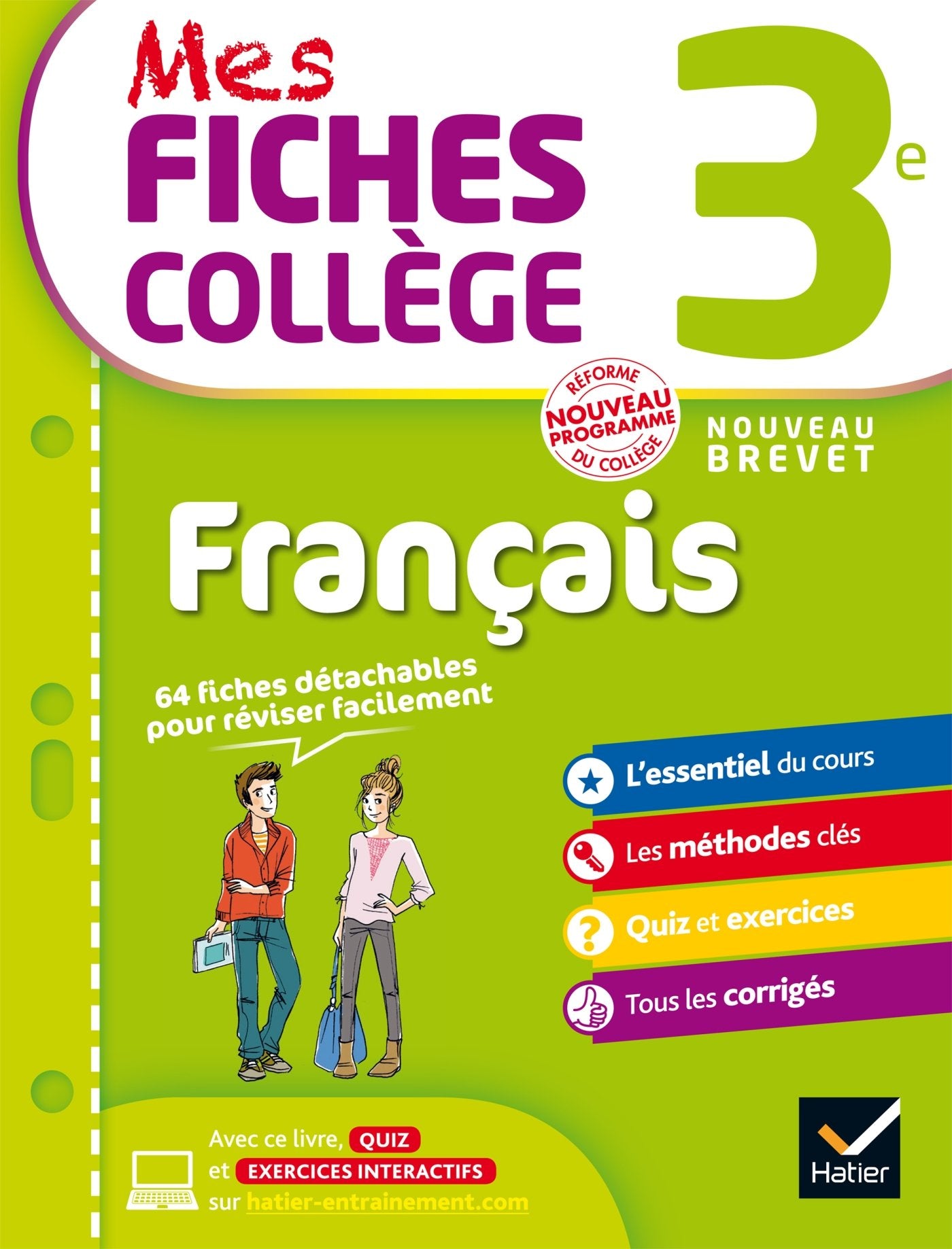 Mes fiches collège Français 3e: 40 fiches de révision et 120 exercices corrigés 9782218997839