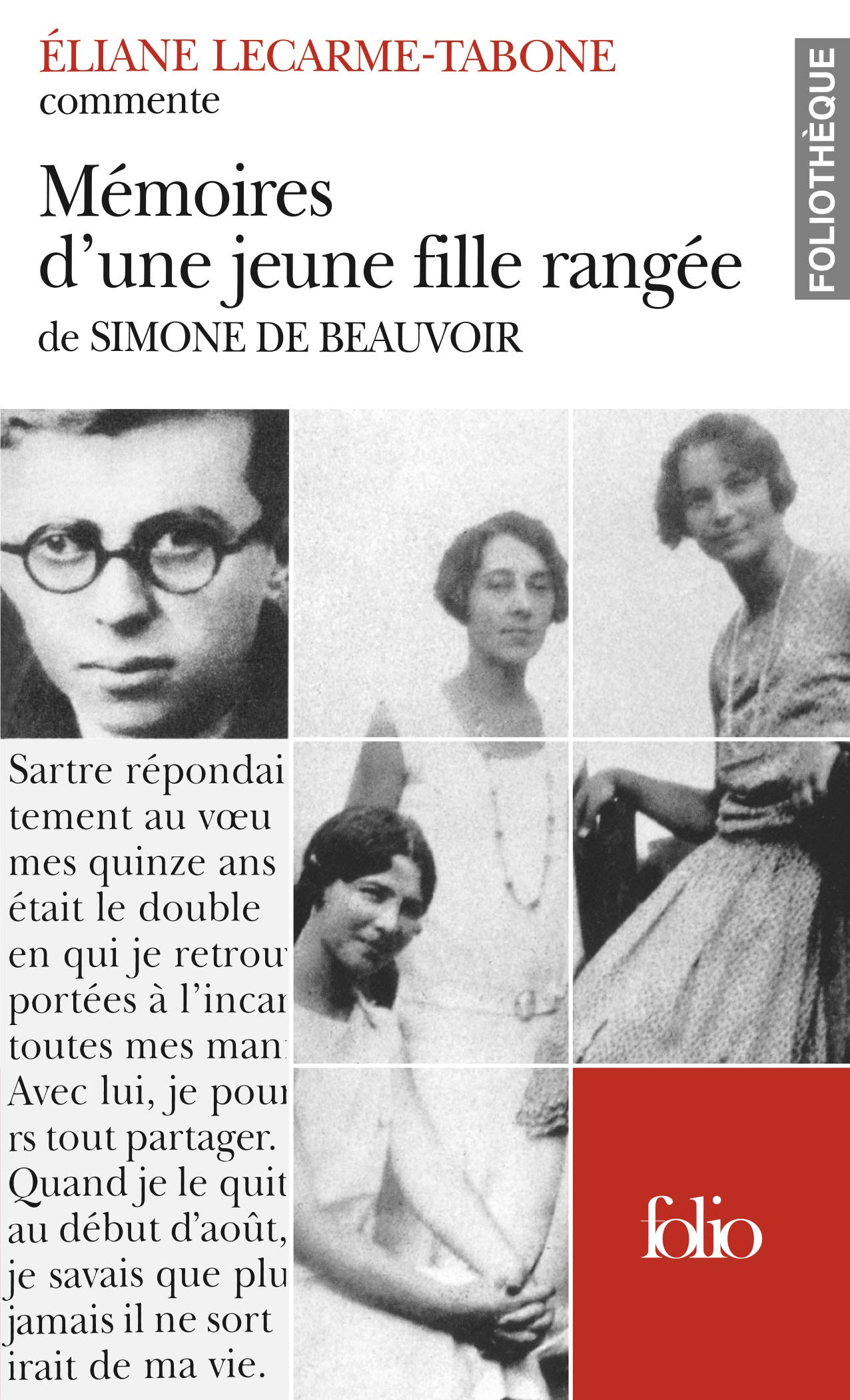 "Mémoires d'une jeune fille rangée" de Simone de Beauvoir 9782070404865