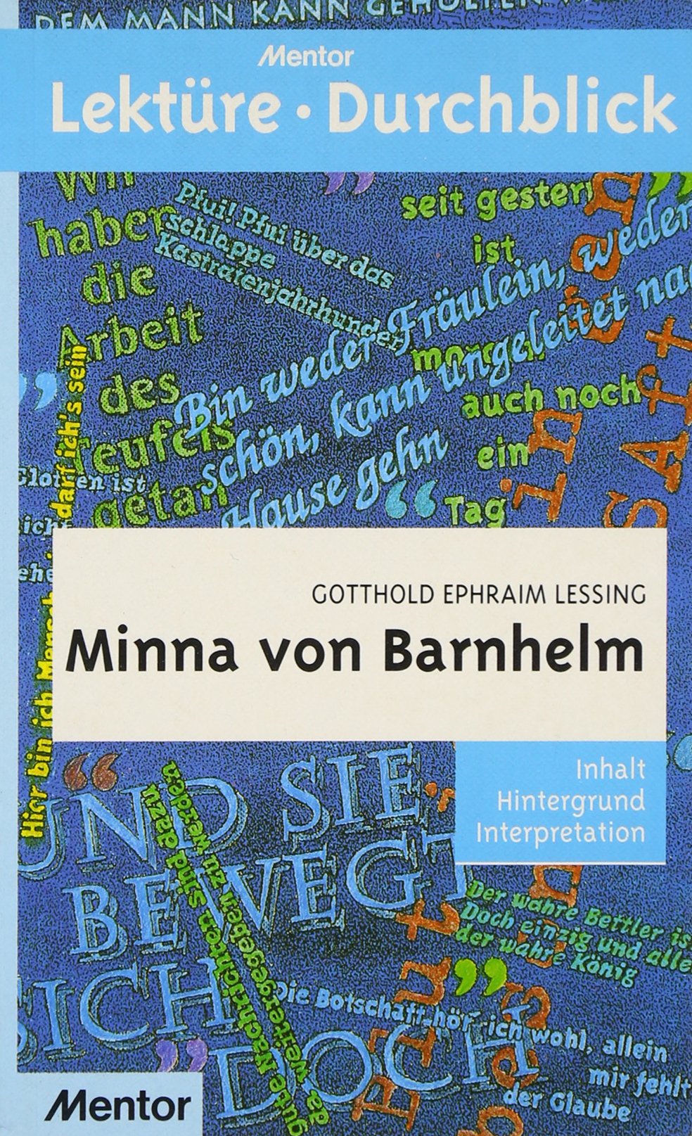 Lessing: Minna Von Barnhelm 9783580633110