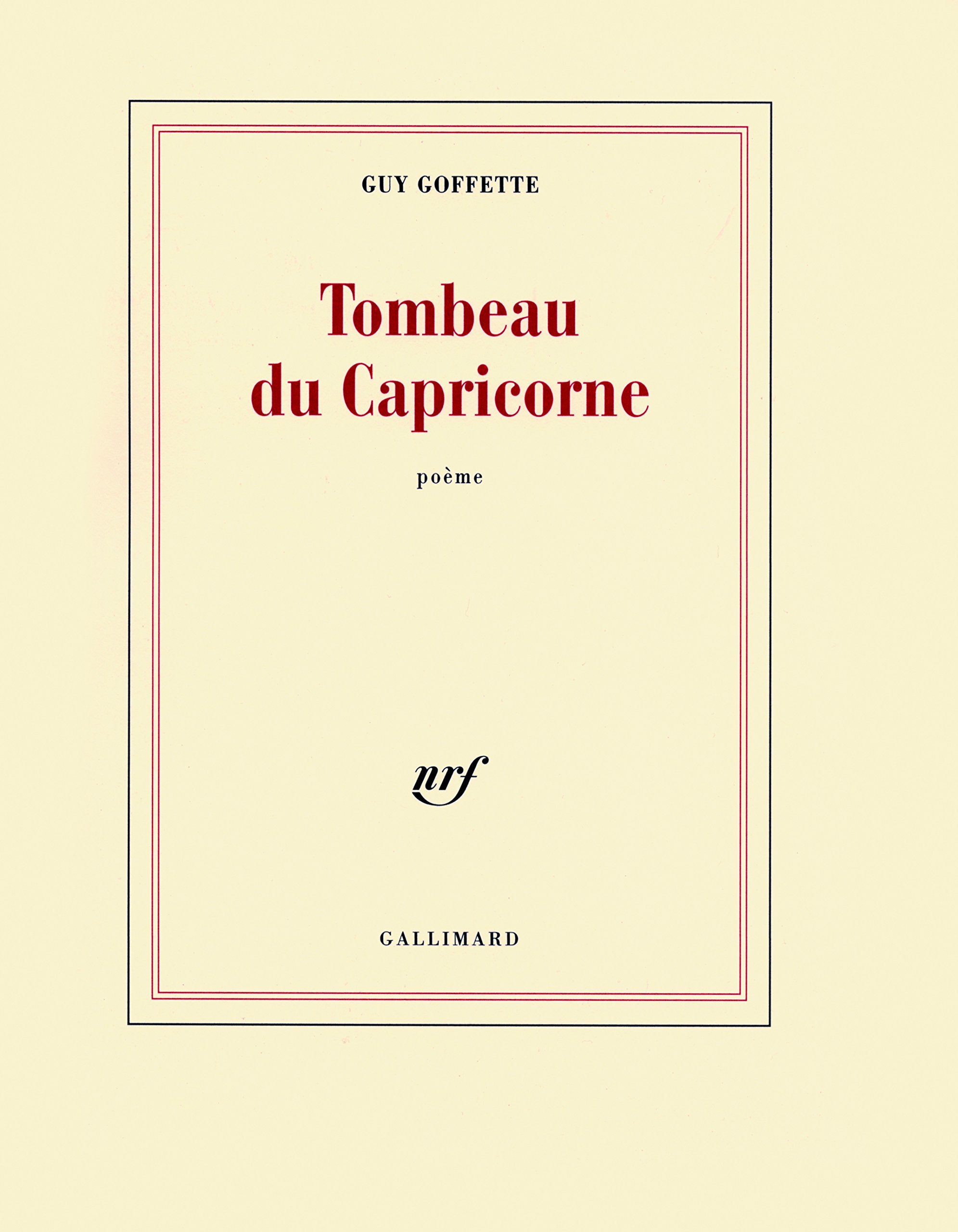Tombeau du Capricorne 9782070125968