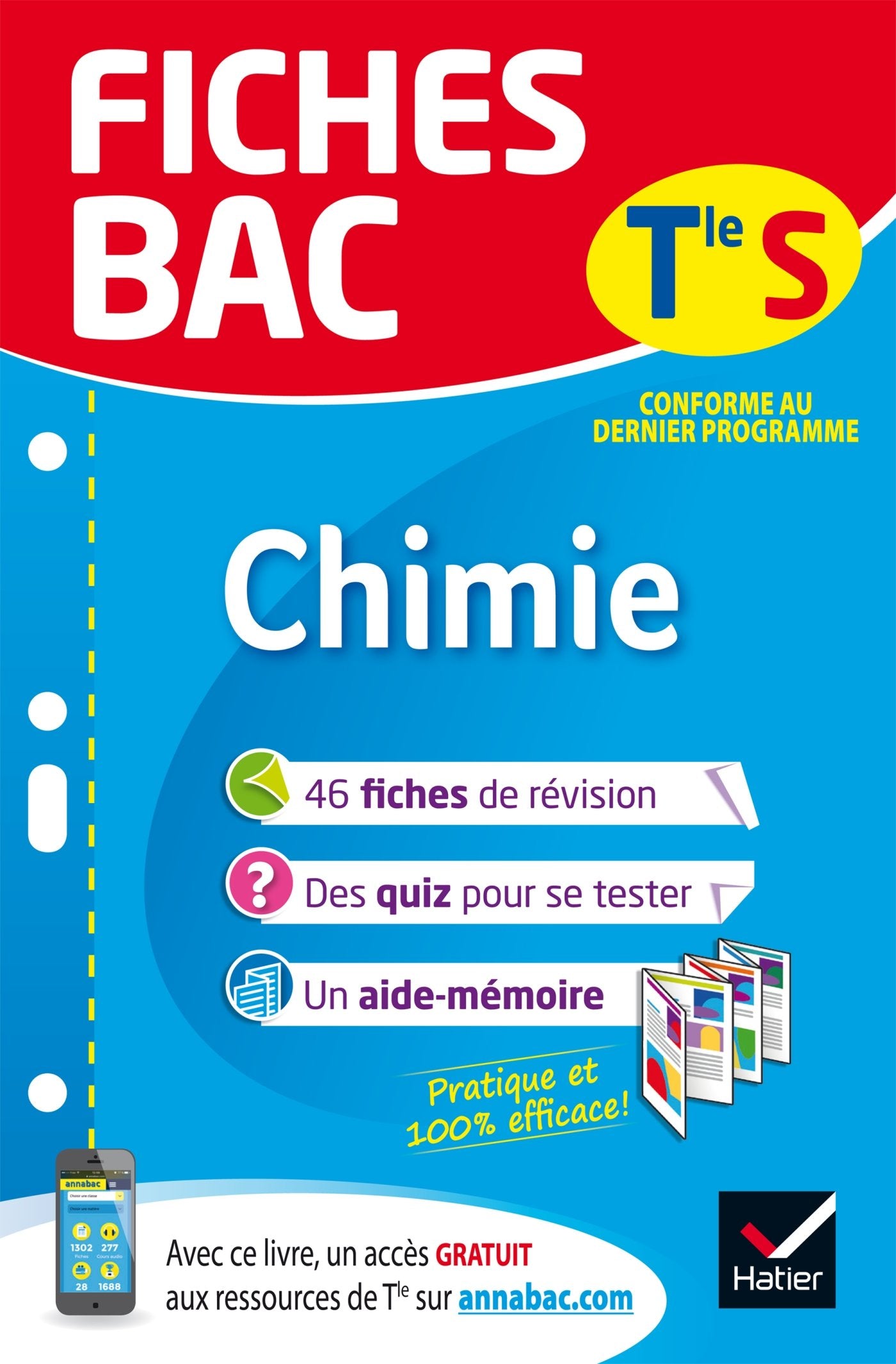 Fiches bac Chimie Tle S (enseignement spécifique): fiches de révision Terminale S 9782401044272
