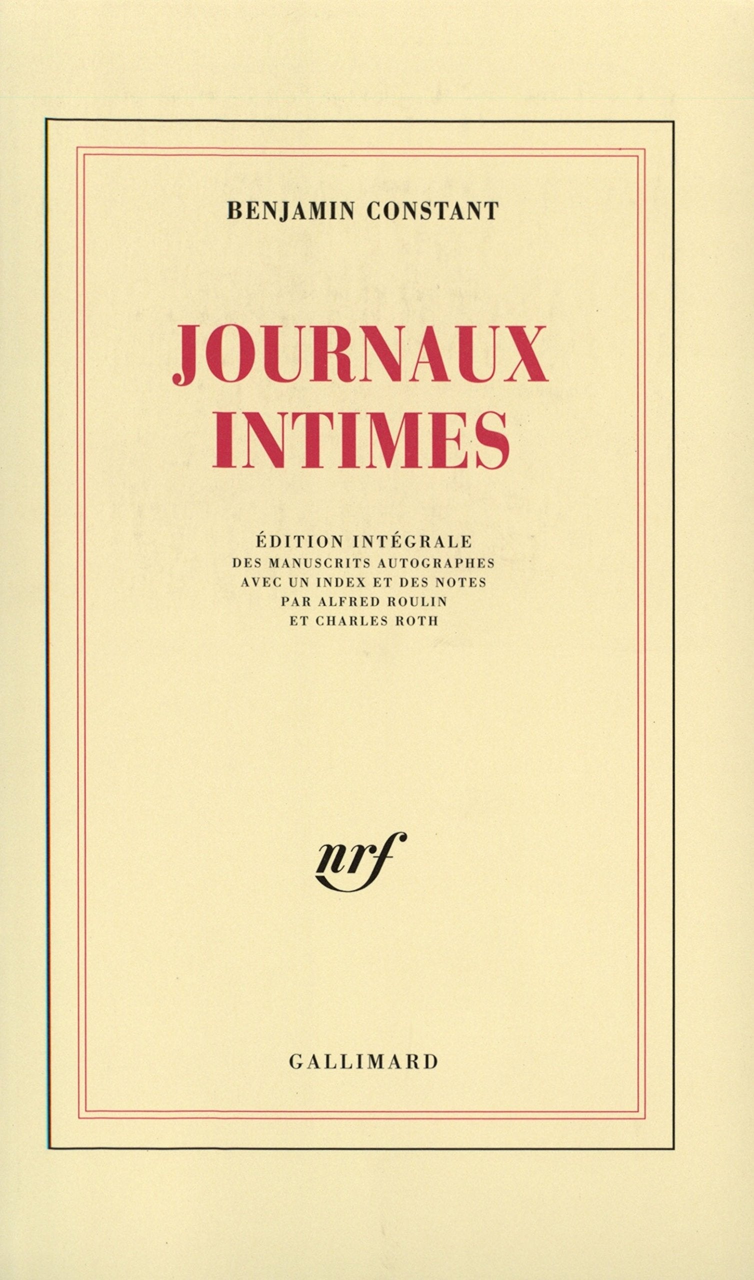 Journaux intimes 9782070269211