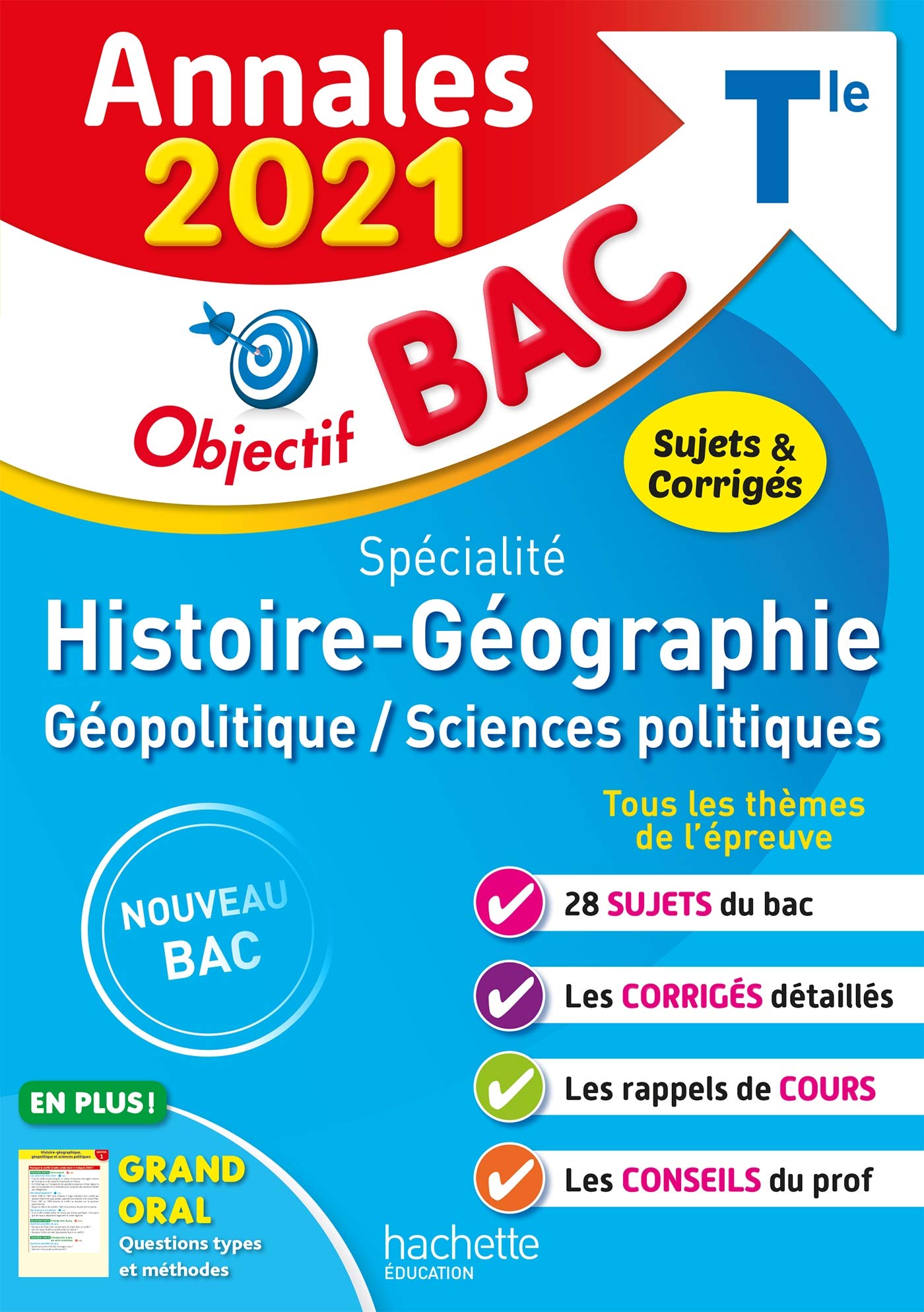 Annales Bac 2021 Spé Histoire-Géographie Term 9782017122258