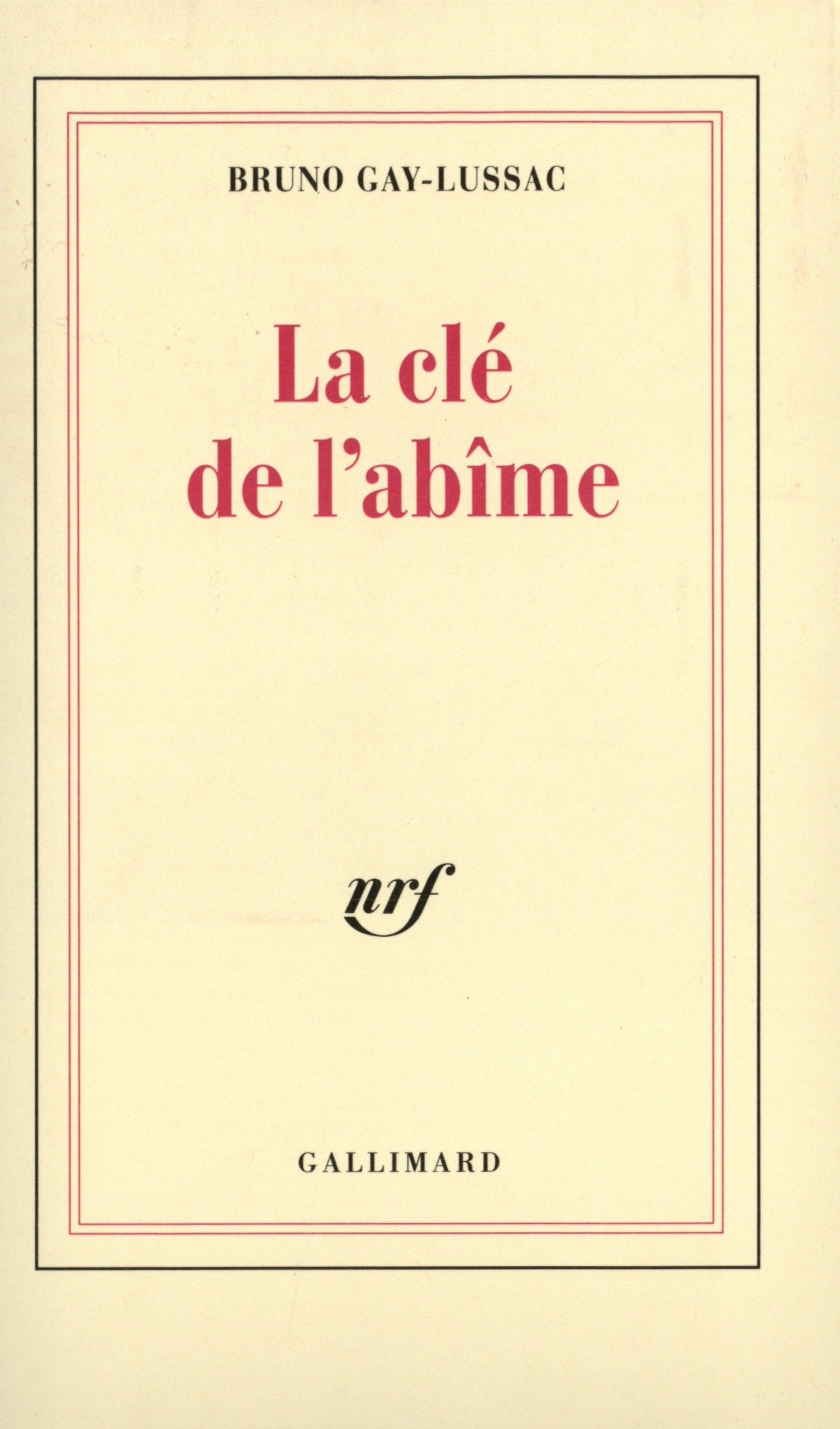 La clé de l'abîme 9782070720484