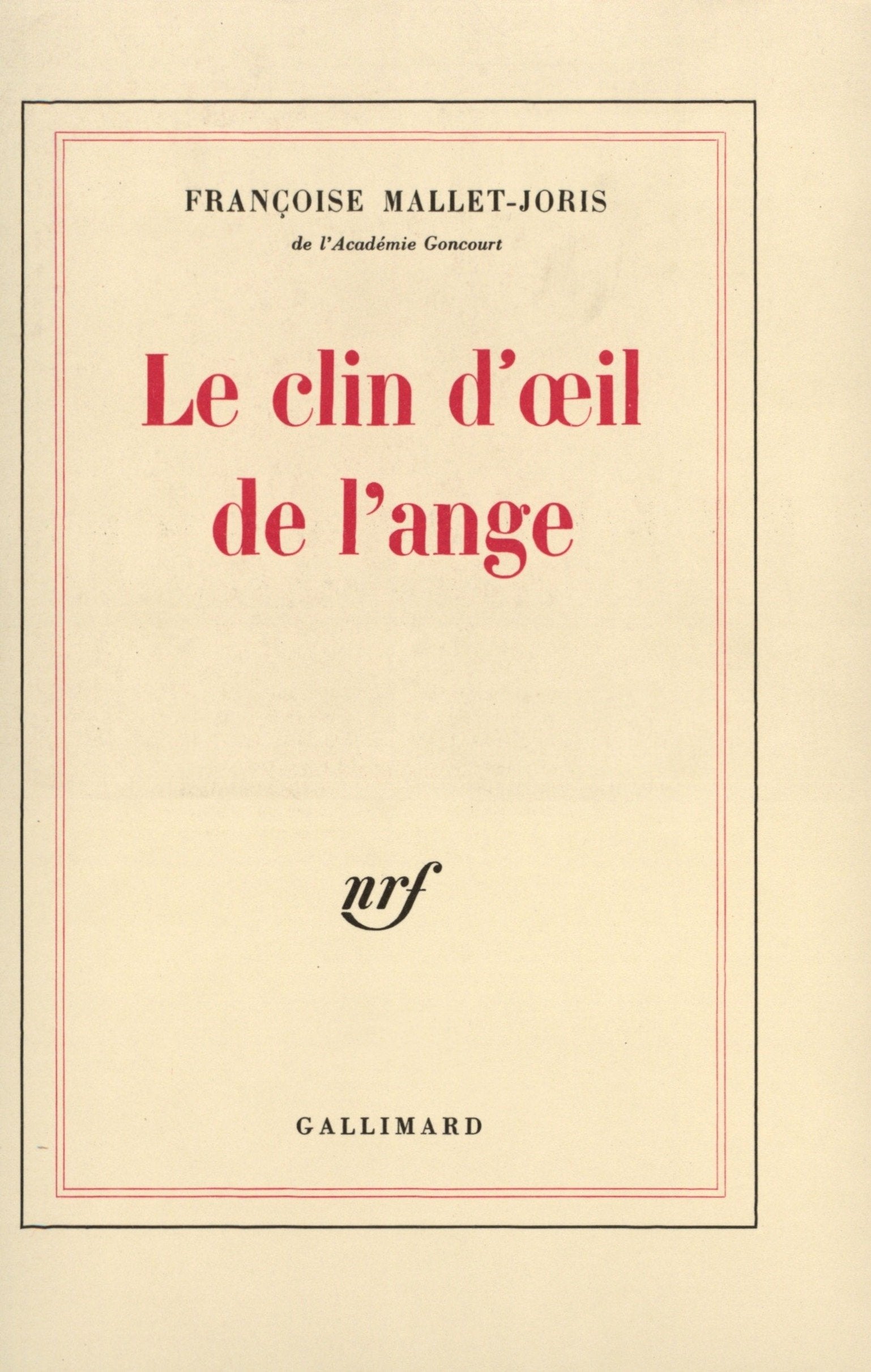 Le clin d'œil de l'ange 9782724218053