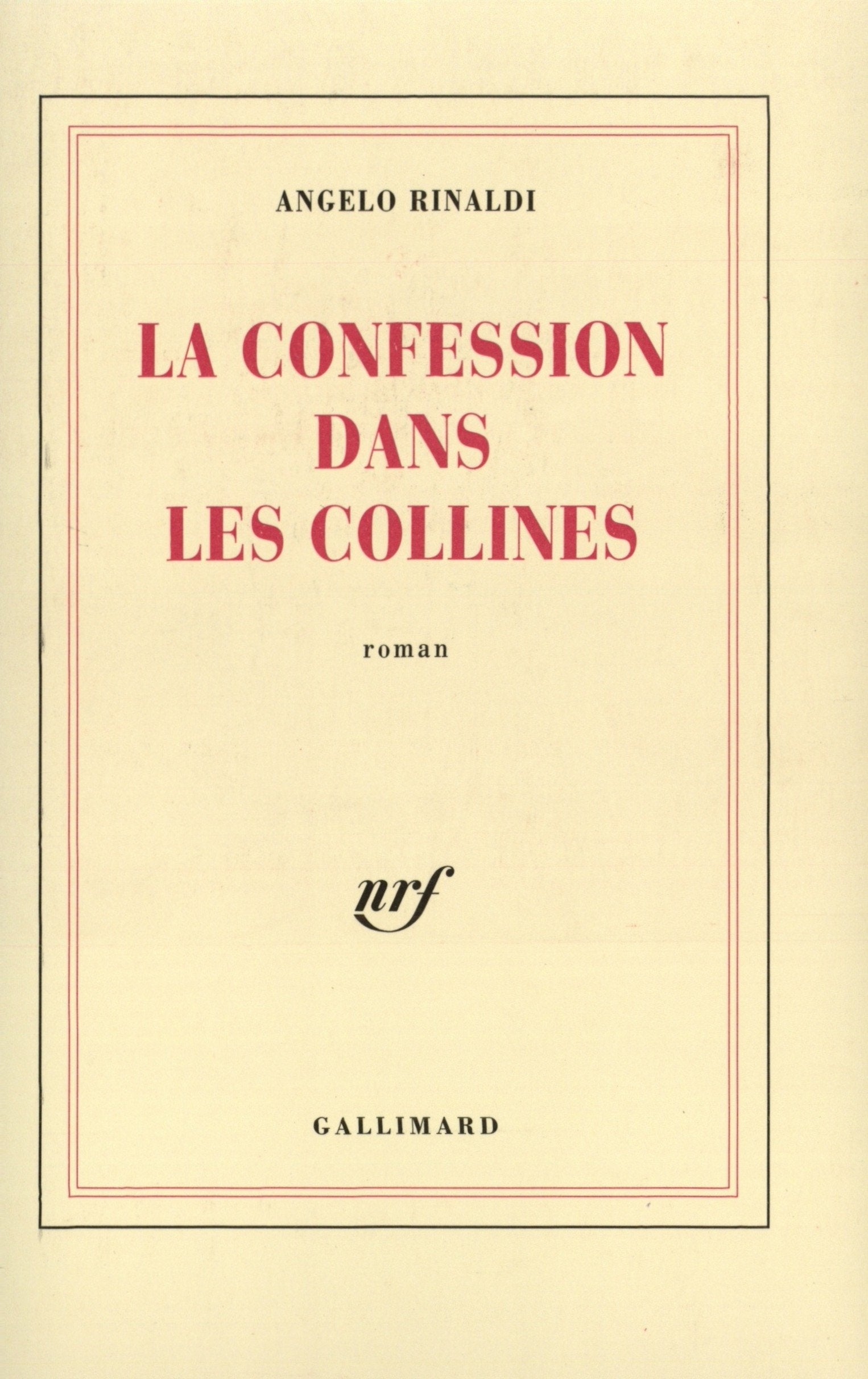La Confession dans les collines 9782070721290